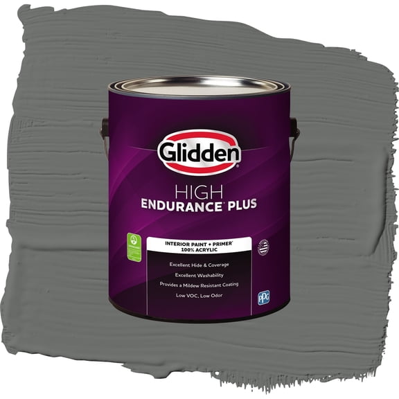 Glidden HEP Up in Smoke / Gray, Semi-Gloss Interior Paint with Primer, 1 Gallon