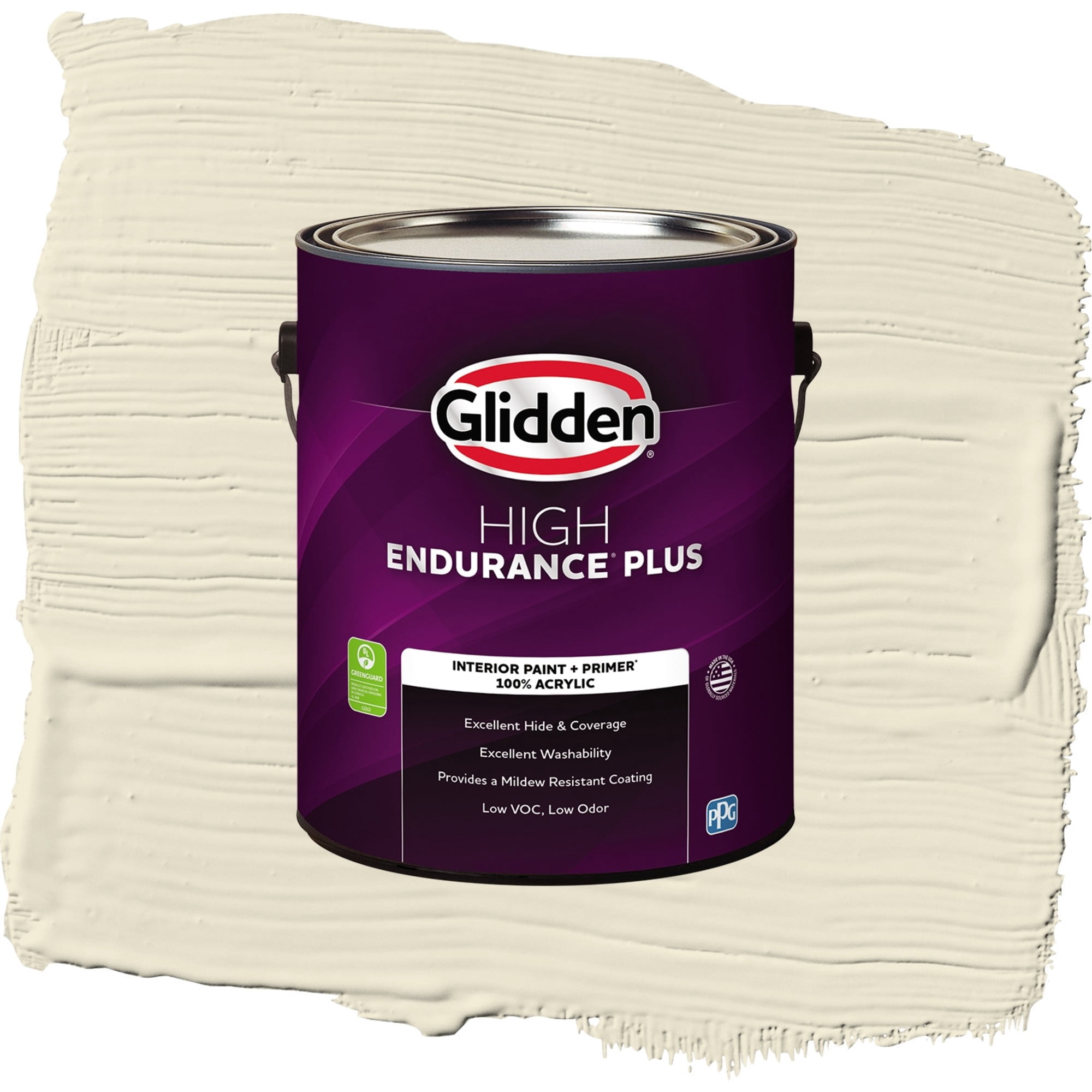 Glidden HEP Vanilla Love / Off-White Eggshell Interior Paint with Primer, 1 Gallon