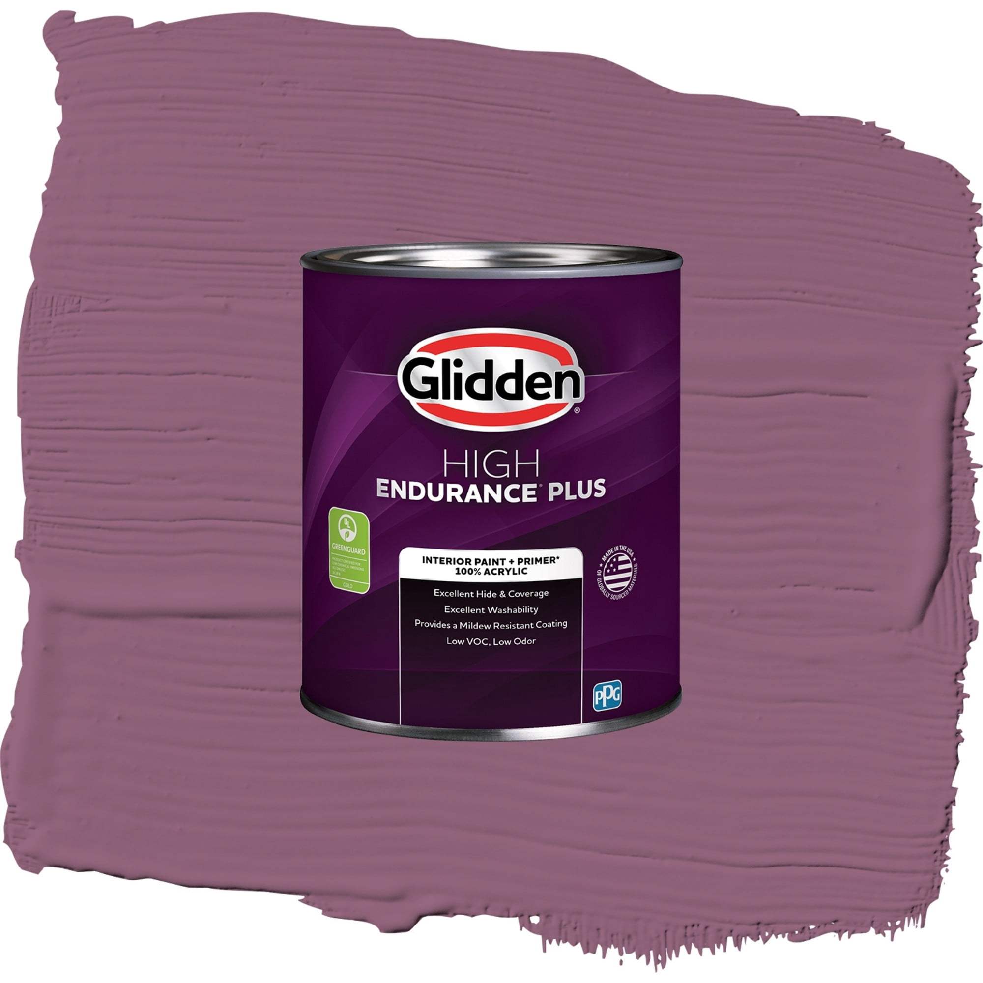 Glidden HEP Victorian Plum / Purple, Flat Interior Paint with Primer, 1 Quart