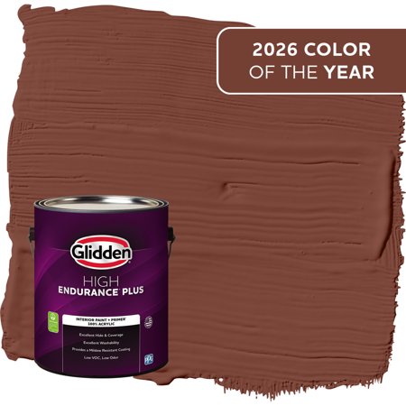 Glidden HEP Warm Mahogany / Red, Eggshell Interior Paint with Primer, 1 Gallon