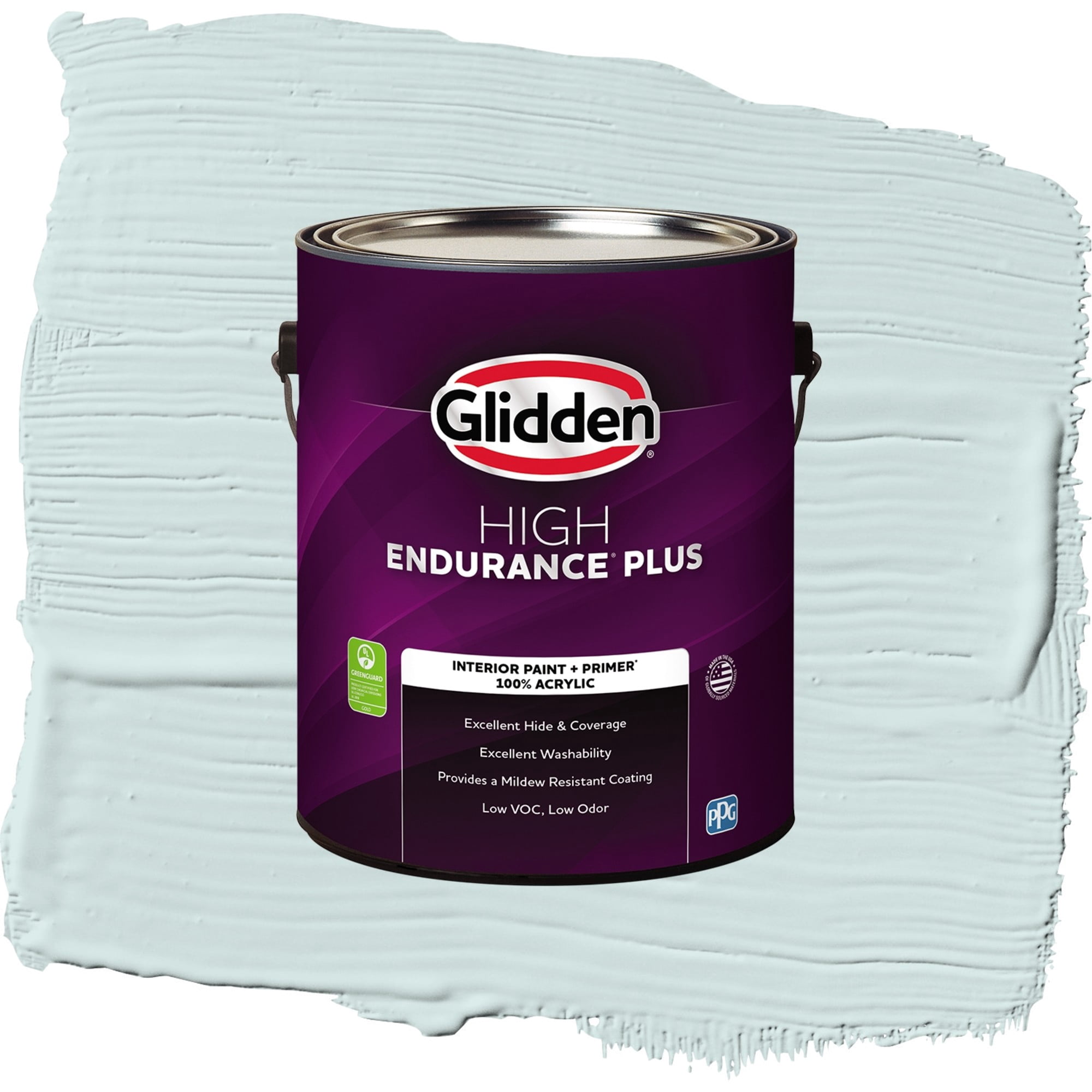 Glidden HEP Watery Blue / Aqua Flat Interior Paint with Primer, 1 Gallon