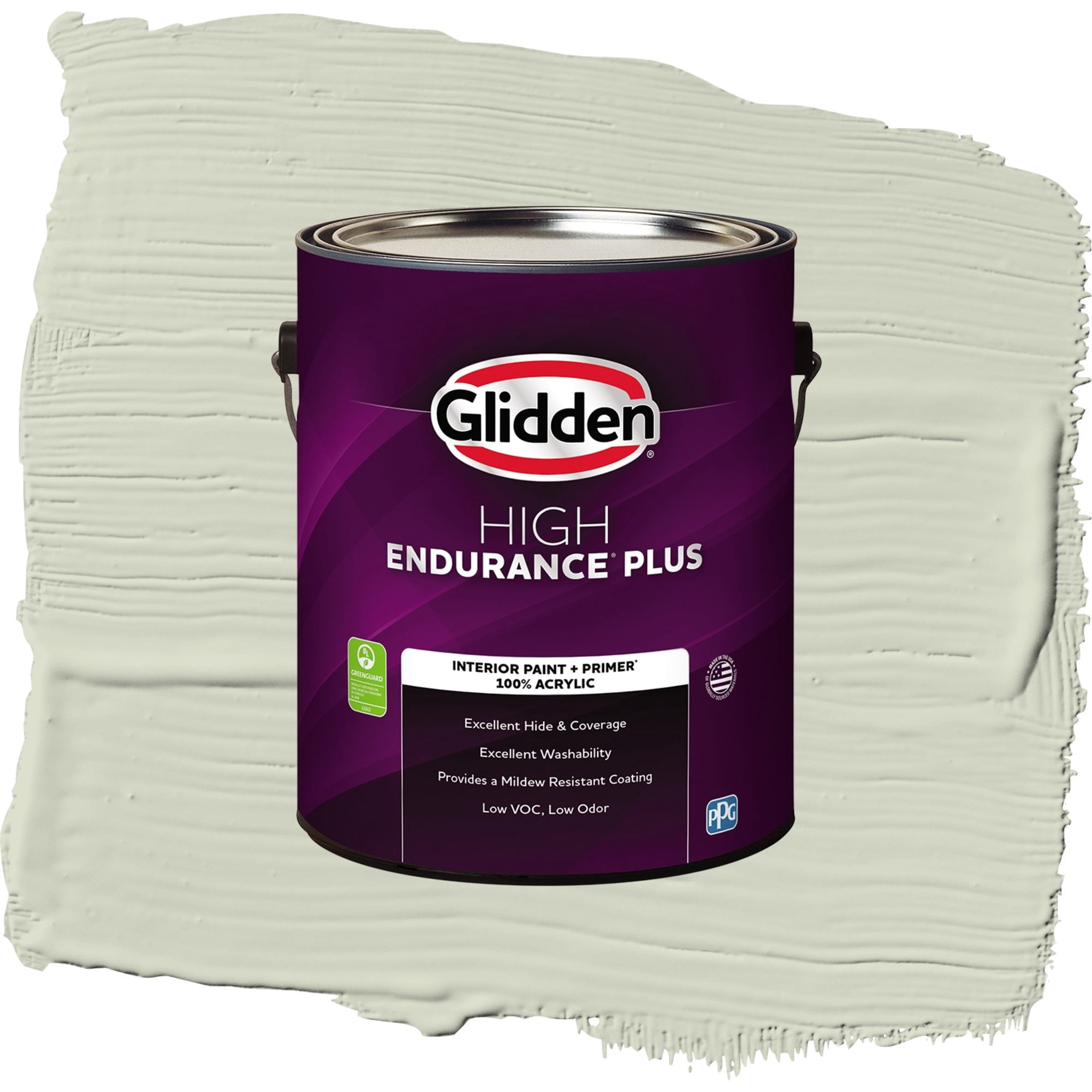 Glidden HEP White Sage / Green, Flat Interior Paint with Primer, 1 Gallon