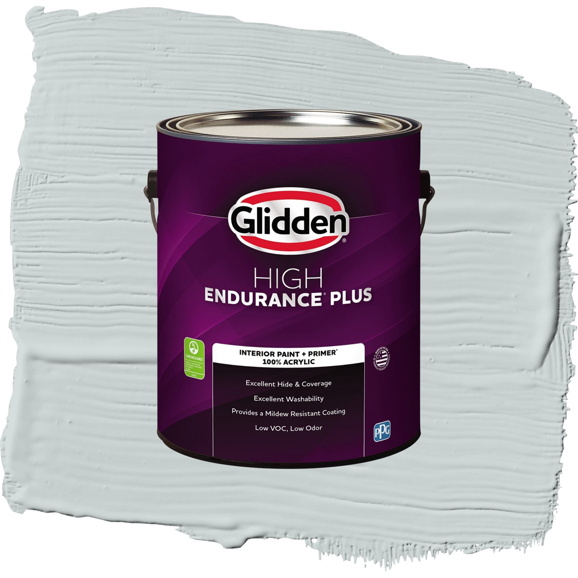 Glidden High Endurance Plus Winter Chill Flat Interior Paint and Primer, 1 Gallon