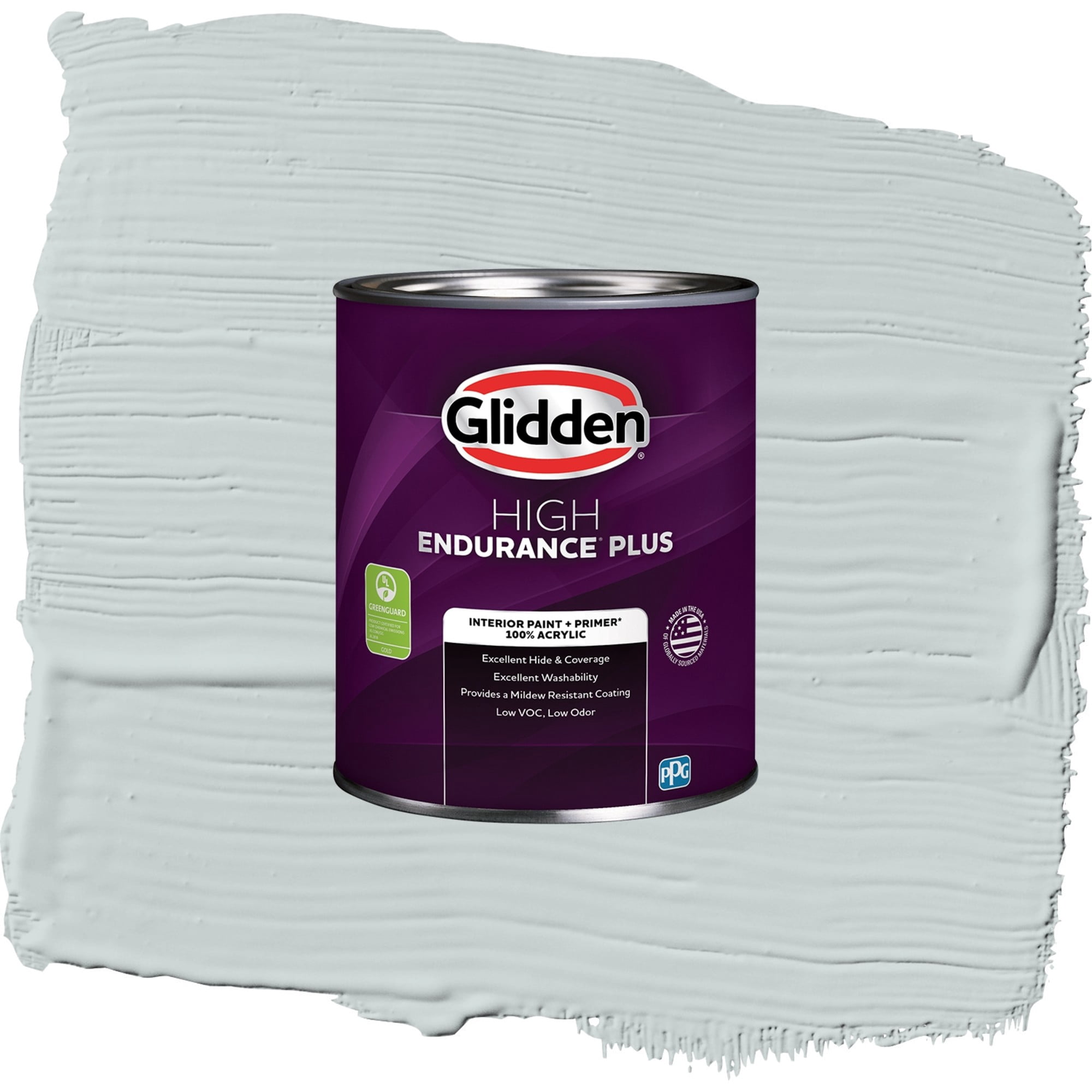 Glidden HEP Winter Chill / Gray, Semi-Gloss Interior Paint with Primer, 1 Quart