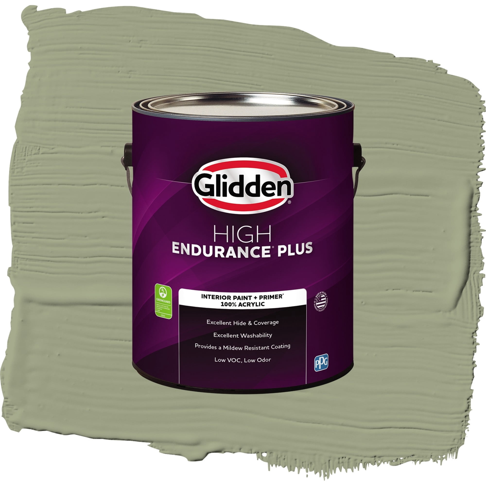 Glidden HEP Zebra Grass / Green, Eggshell Interior Paint with Primer, 1 Gallon