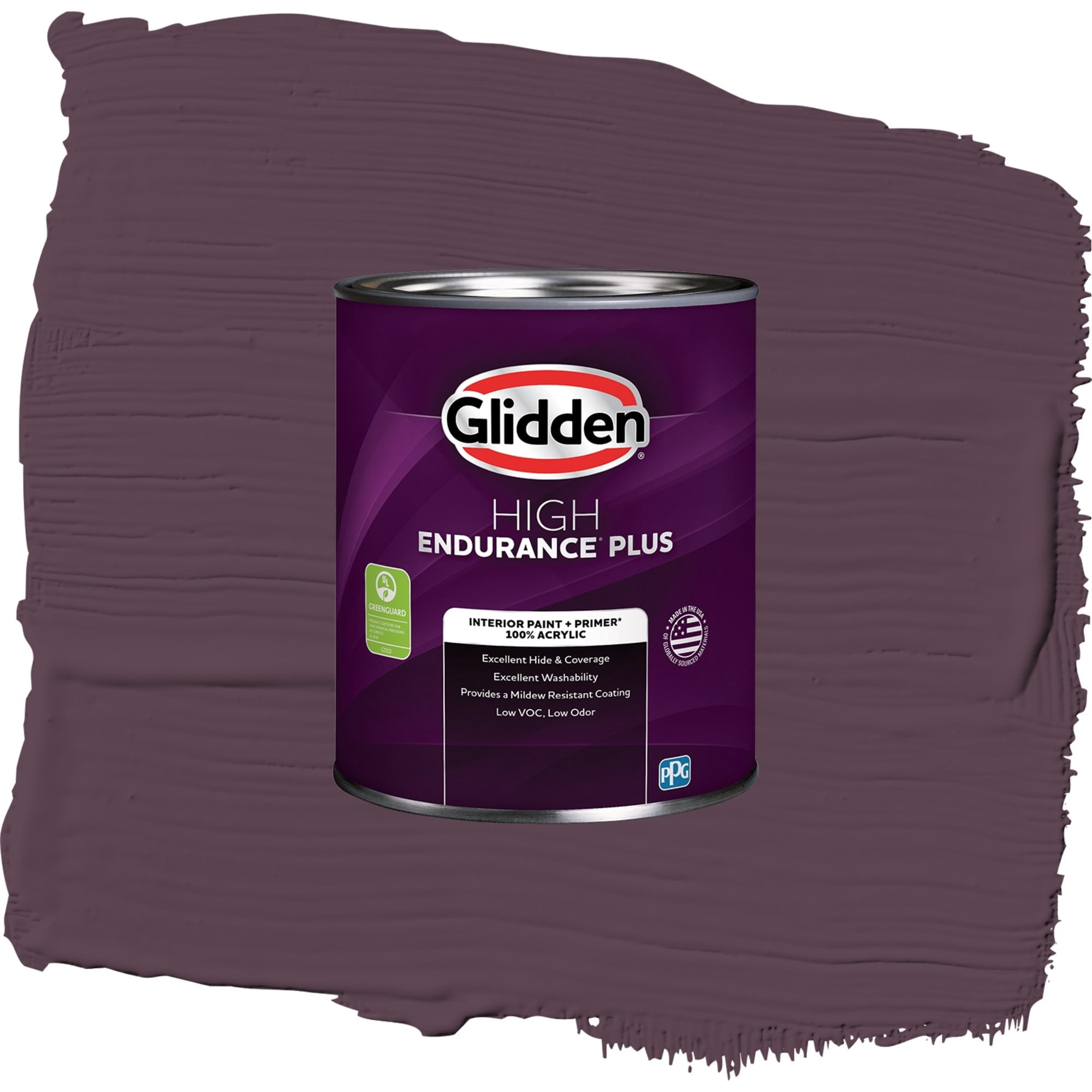 Glidden HEP Purple Basil / Purple, Flat Interior Paint with Primer, 1 Quart