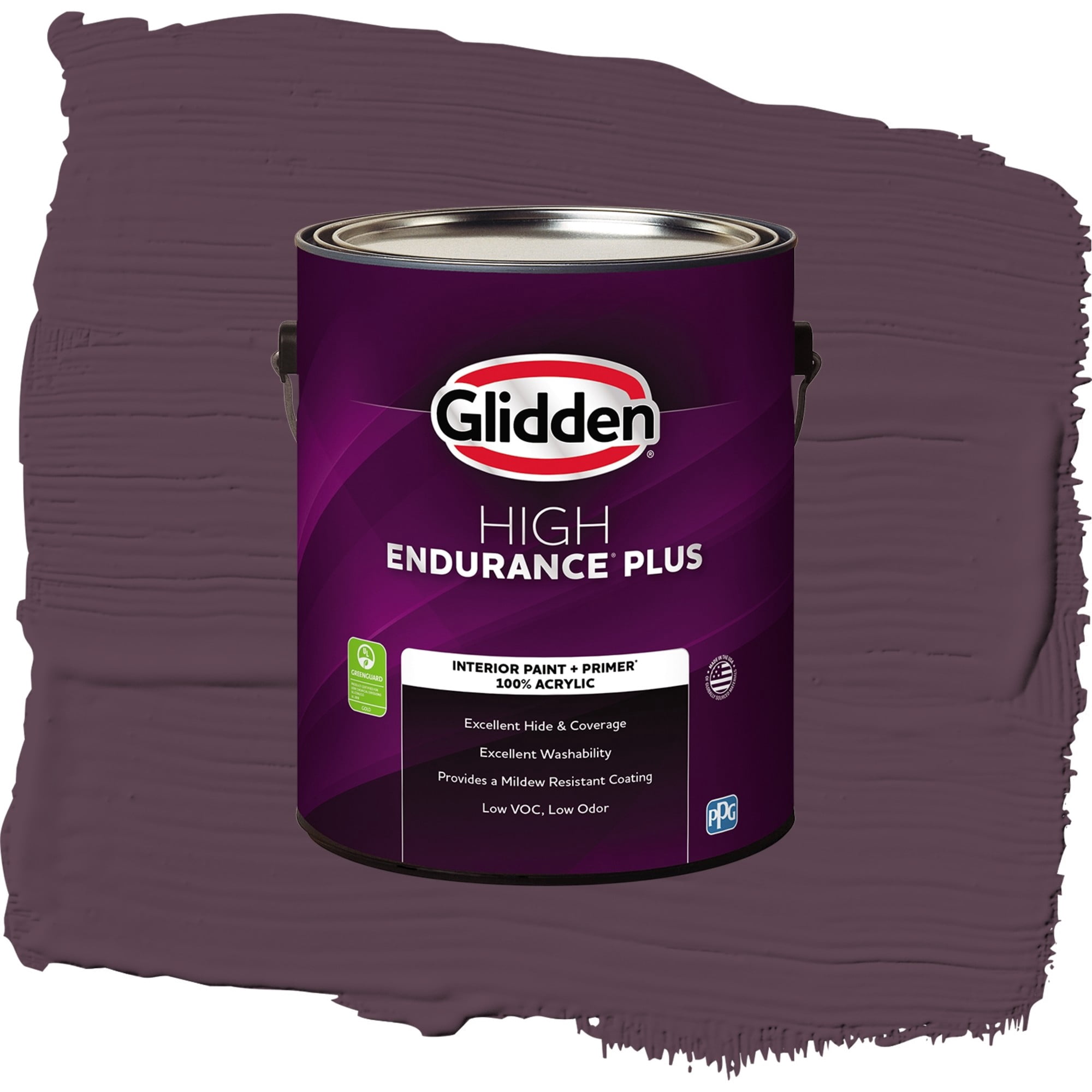 Glidden HEP Purple Basil / Purple, Semi-Gloss Interior Paint with Primer, 1 Gallon