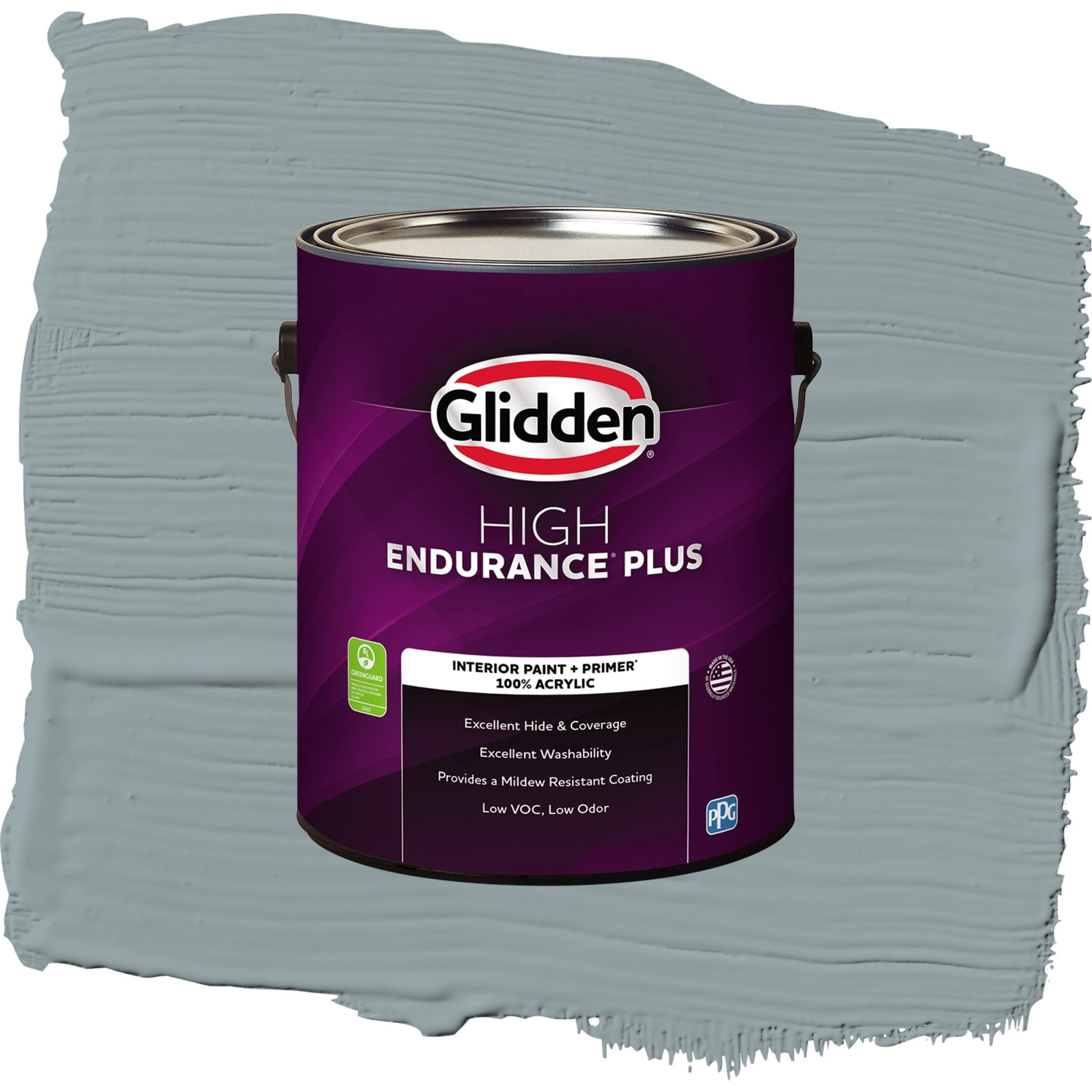 Glidden HEP After the Storm / Gray, Eggshell Interior Paint with Primer, 1 Gallon