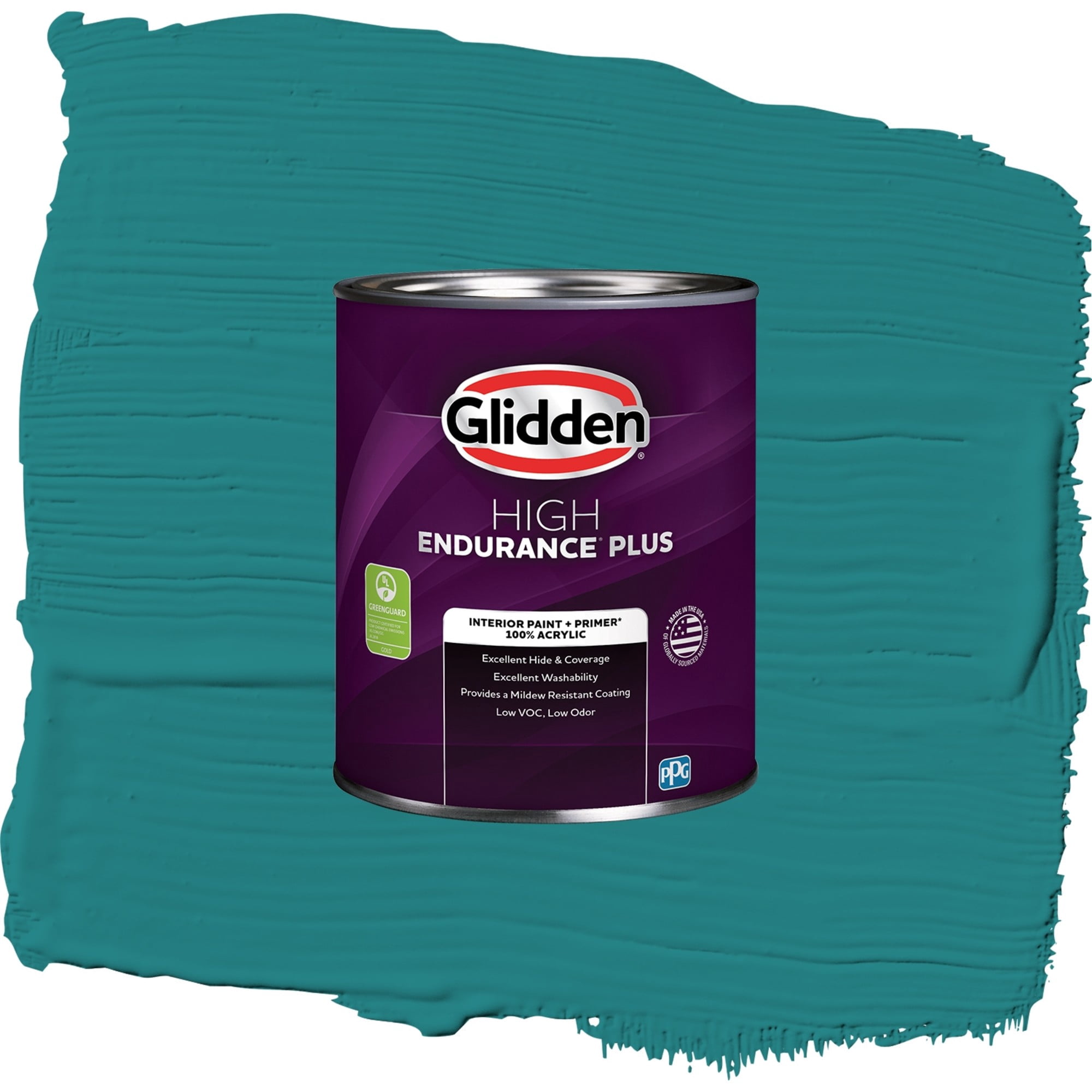 Glidden High Endurance Plus Jade Jewel Eggshell Interior Paint and Primer, 1 Quart