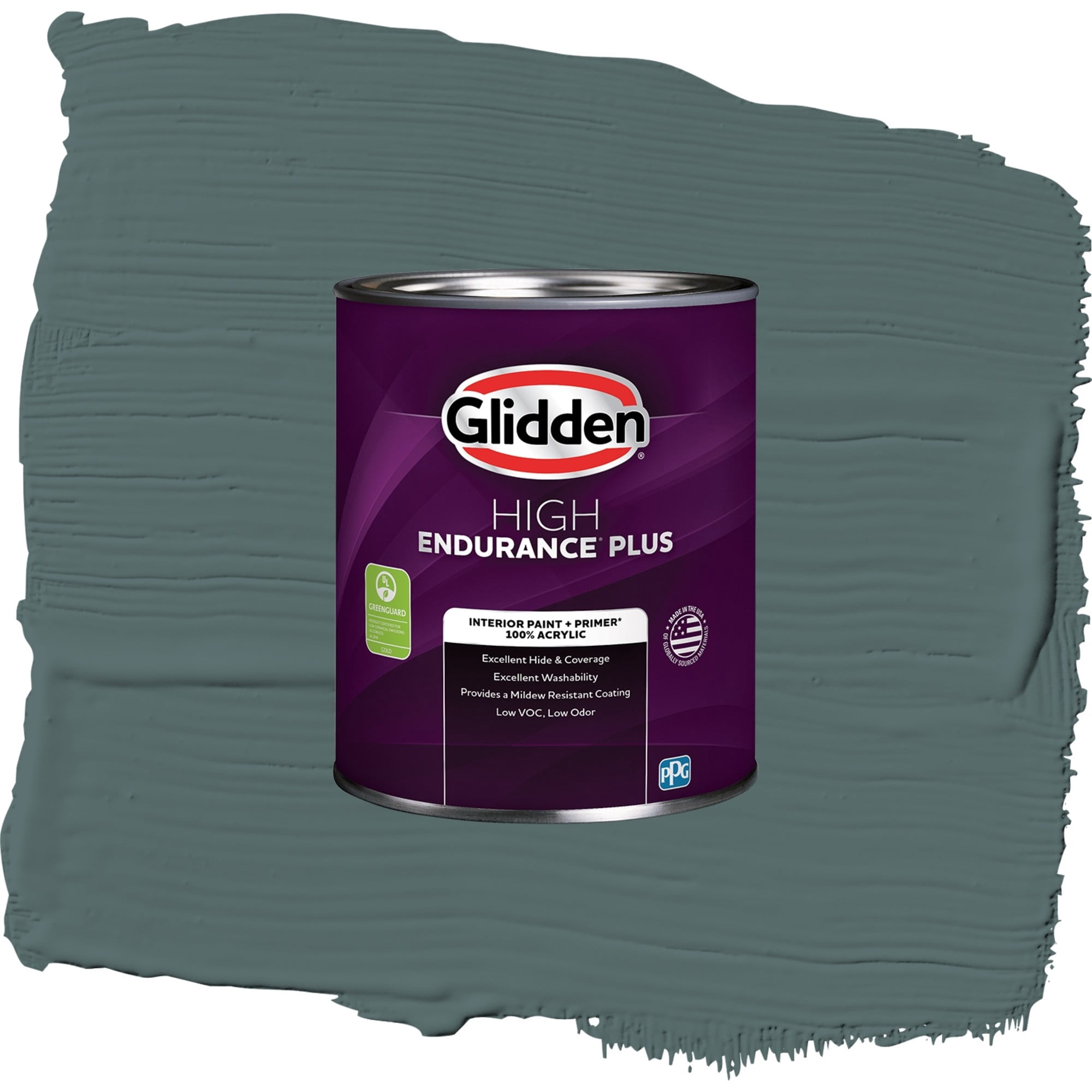 Glidden High Endurance Plus Juniper Berry Semi Gloss Interior Paint and Primer, 1 Quart