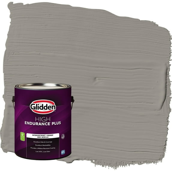 Glidden HEP Lazy Afternoon / Gray Eggshell Interior Paint with Primer, 1 Gallon