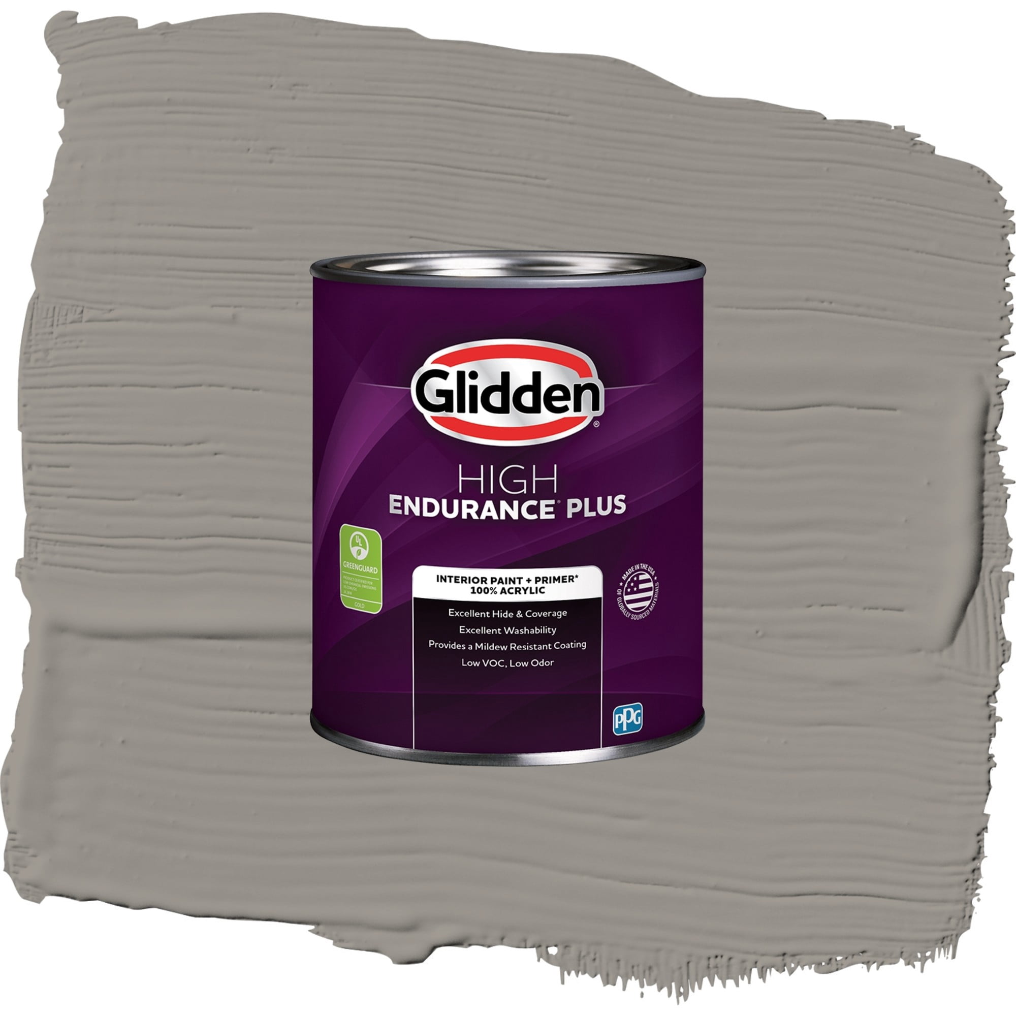 Glidden HEP Lazy Afternoon / Gray, Eggshell Interior Paint with Primer, 1 Quart