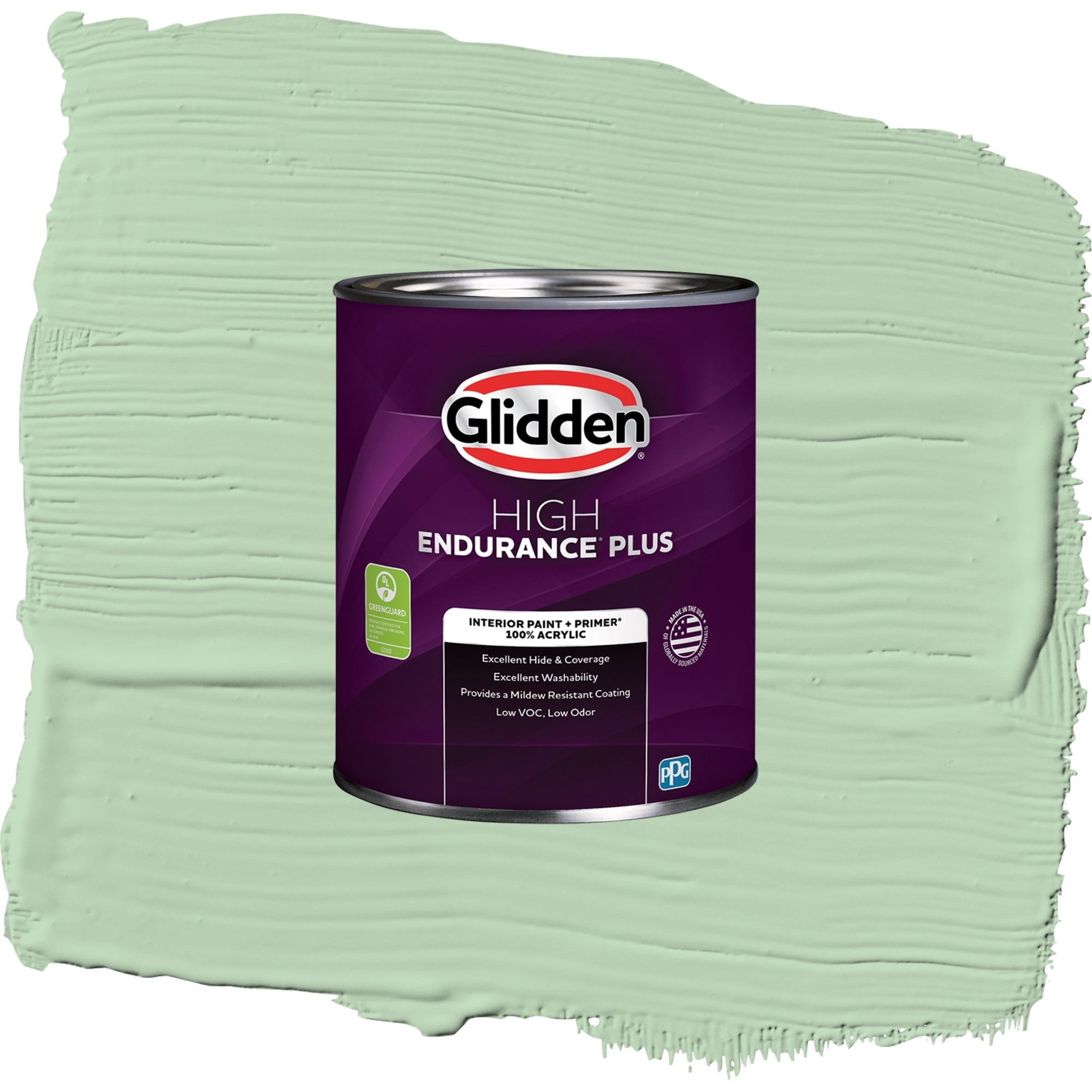 Glidden High Endurance Plus Lime Taffy Eggshell Interior Paint and Primer, 1 Quart
