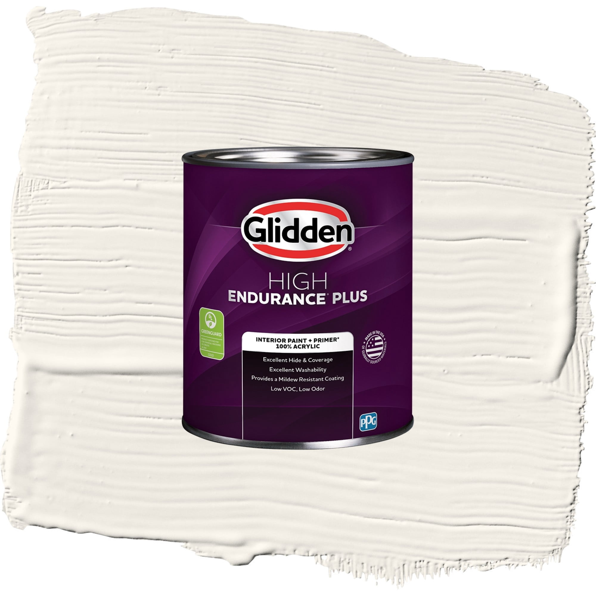 Glidden High Endurance Plus Linen Ruffle Flat Interior Paint and Primer, 1 Quart