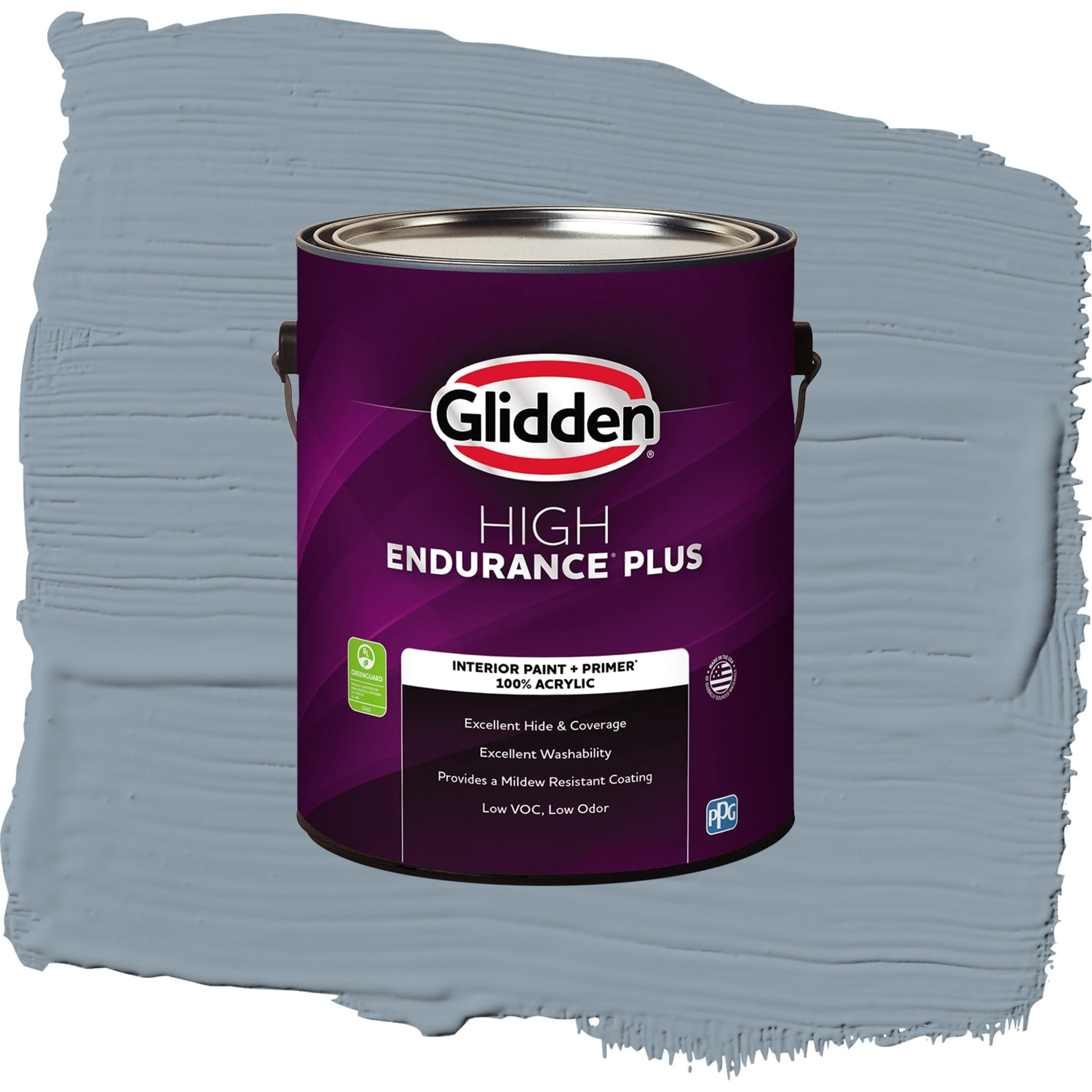 Glidden High Endurance Plus Lost At Sea Semi Gloss Interior Paint and Primer, 1 Gallon