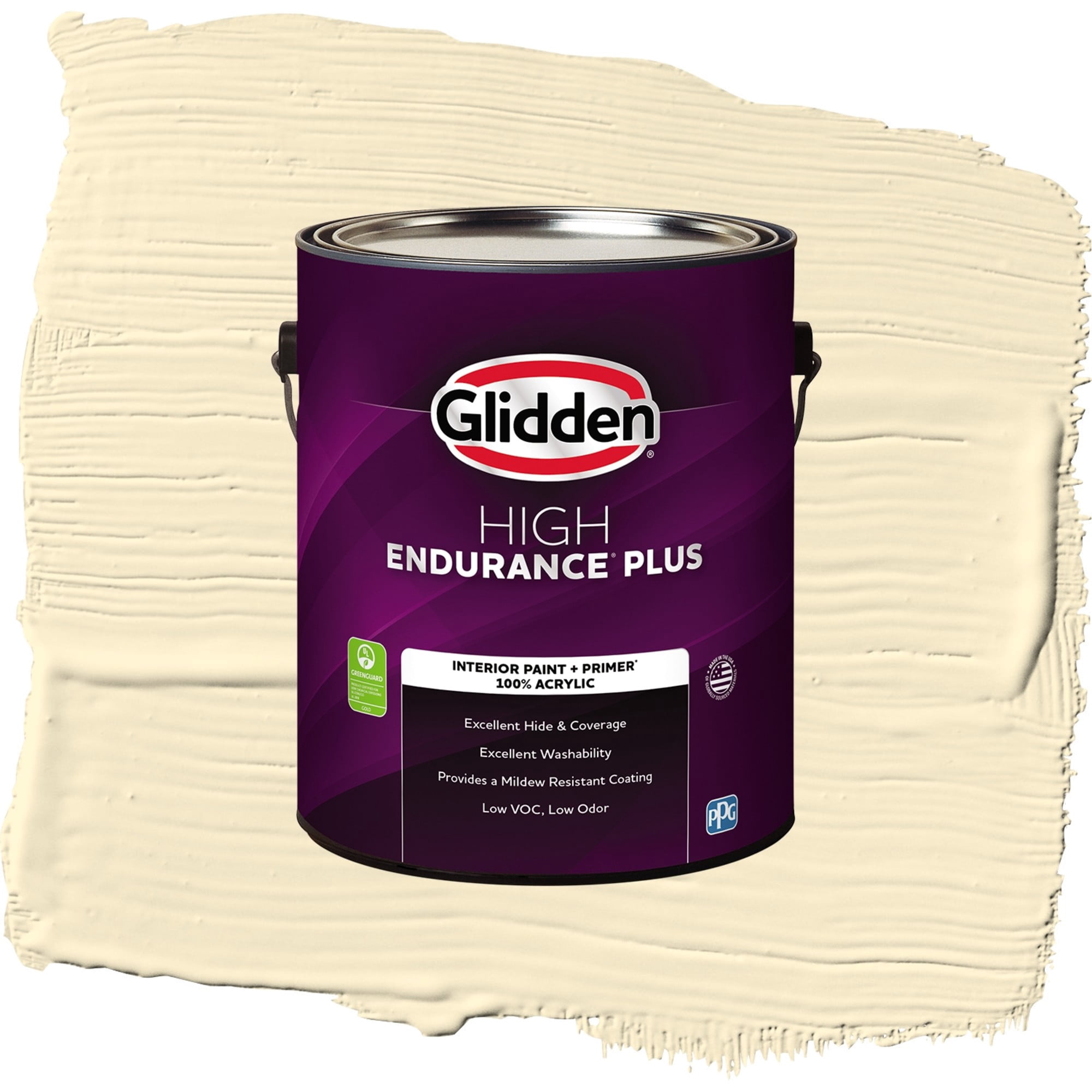 Glidden High Endurance Plus Maiden Hair Eggshell Interior Paint and Primer, 1 Gallon