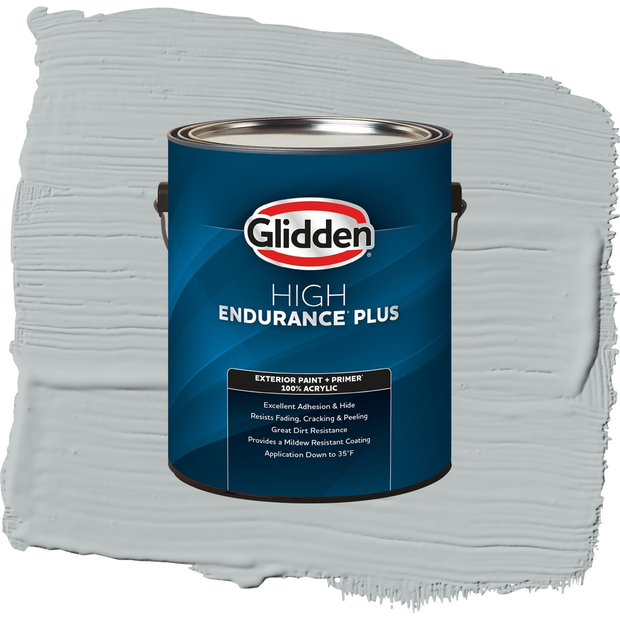 Glidden High Endurance Plus Maiden Mist Flat Exterior Paint and Primer, 1 Gallon