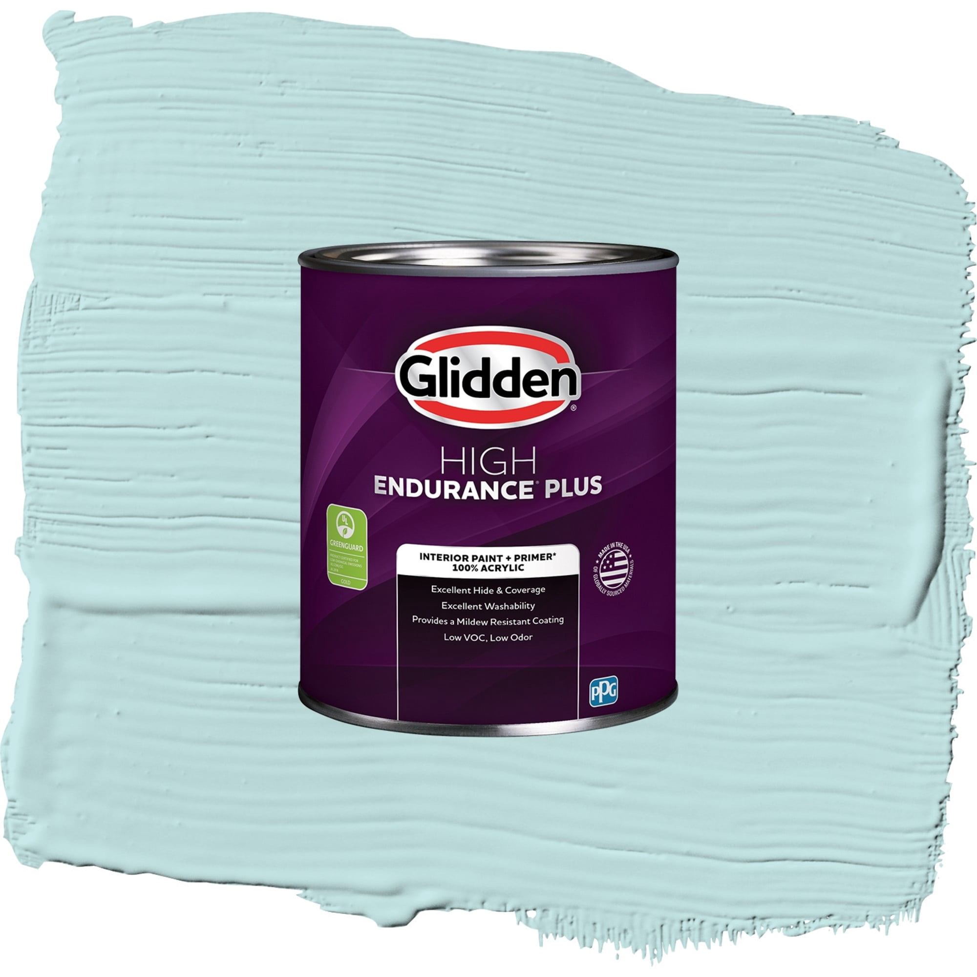 Glidden HEP Misty Aqua / Blue, Eggshell Interior Paint with Primer, 1 Quart