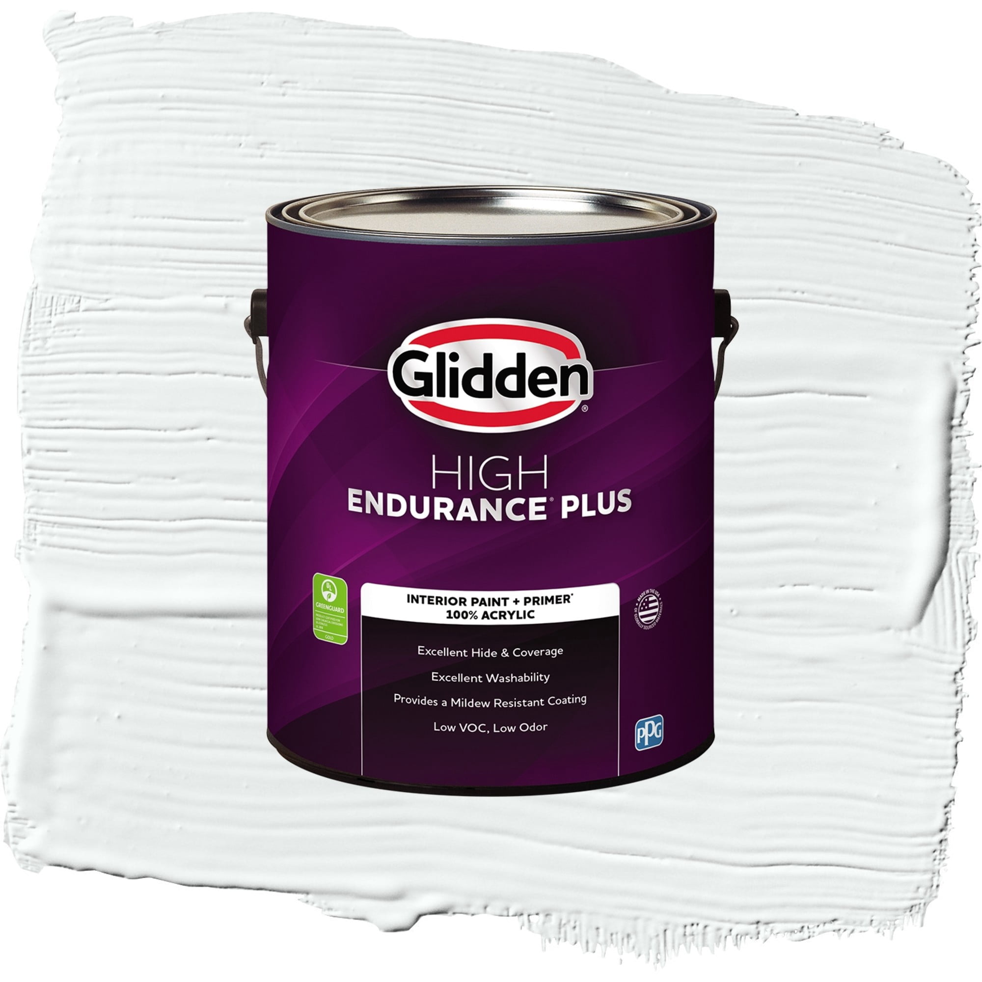 Glidden HEP Moonlit Snow / Gray, Eggshell Interior Paint with Primer, 1 Gallon