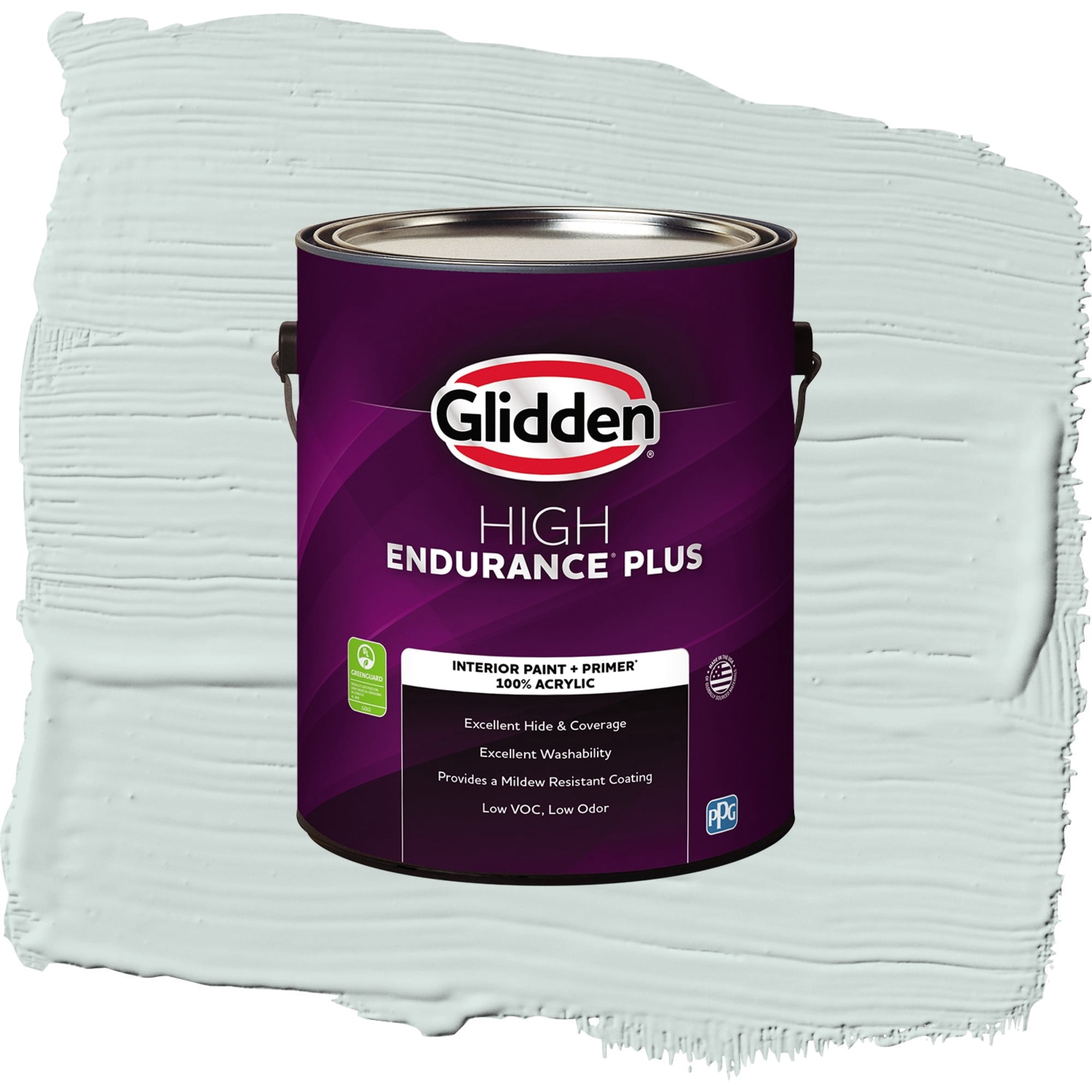 Glidden High Endurance Plus Morning Fog Flat Interior Paint and Primer, 1 Gallon