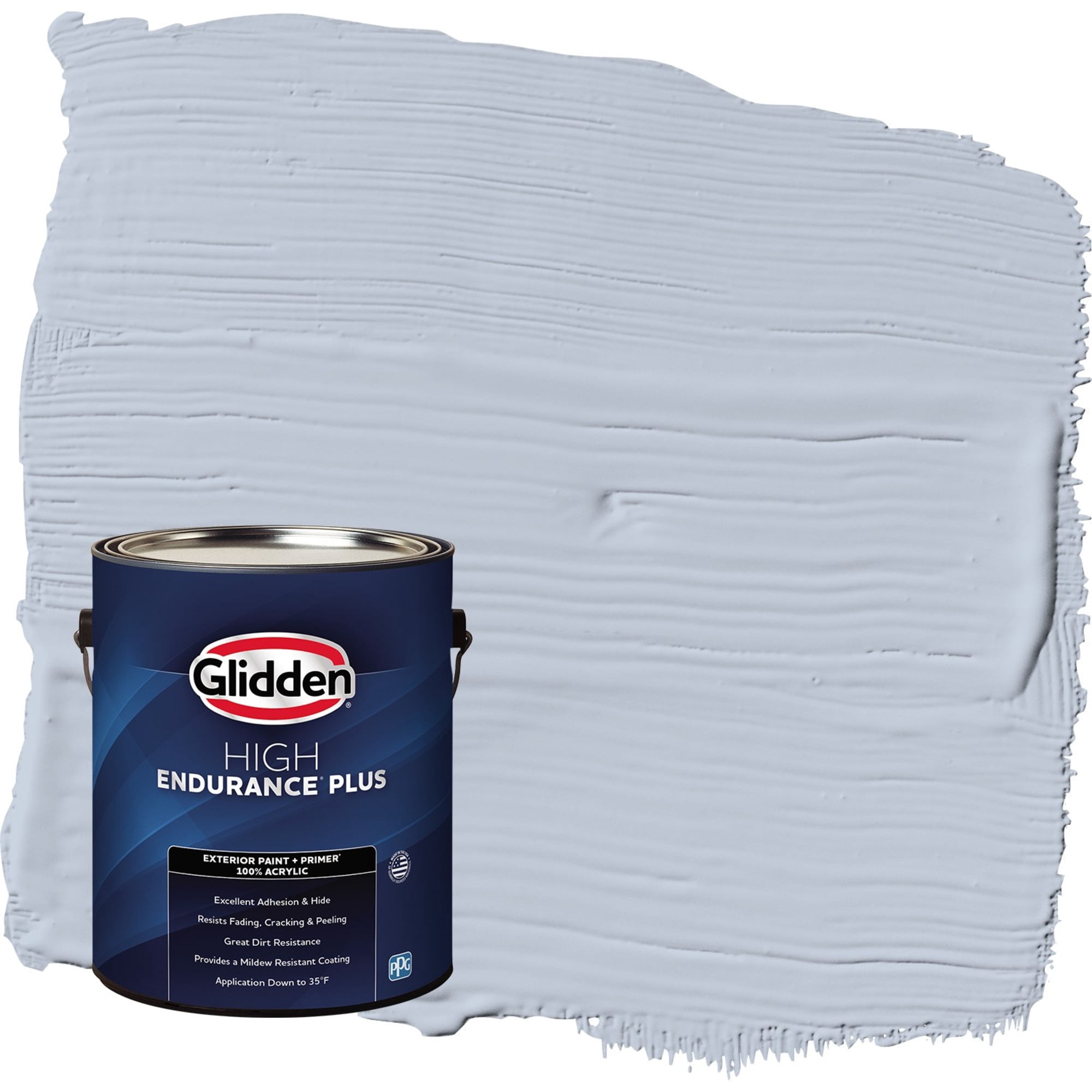 Glidden HEP Northern Exposure / Blue Flat Exterior Paint with Primer, 1 Gallon