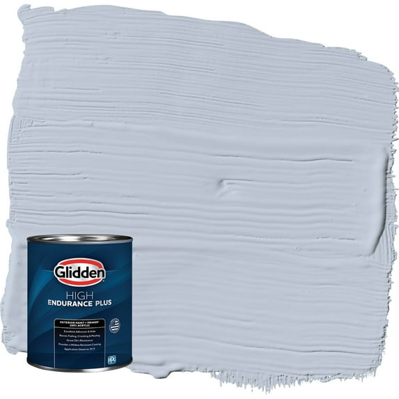 Glidden HEP Northern Exposure / Blue Satin Exterior Paint with Primer, 1 Quart