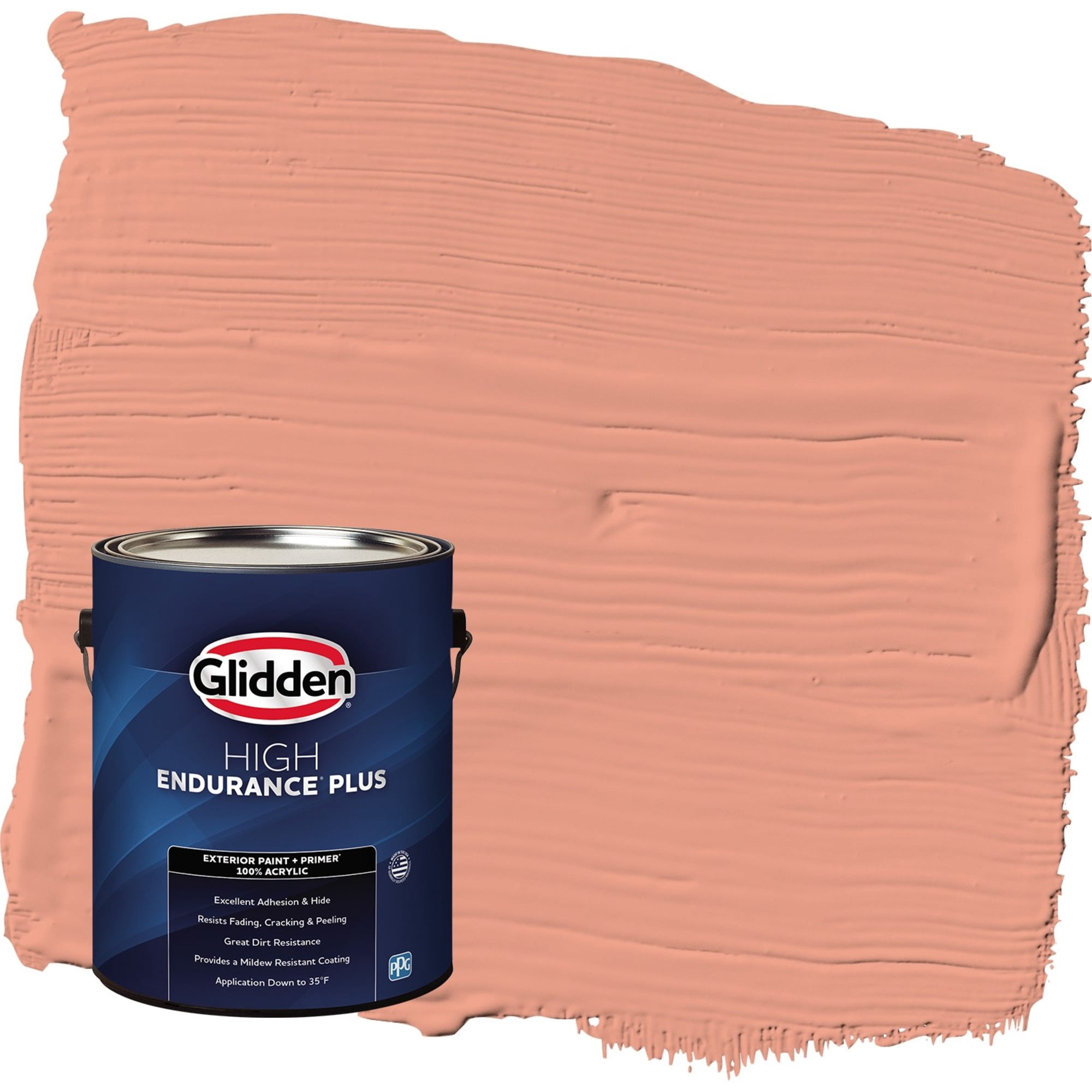 Glidden HEP Opal Fire / Orange Satin Exterior Paint with Primer, 1 Gallon