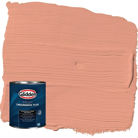 Glidden HEP Opal Fire / Orange Satin Exterior Paint with Primer, 1 Quart