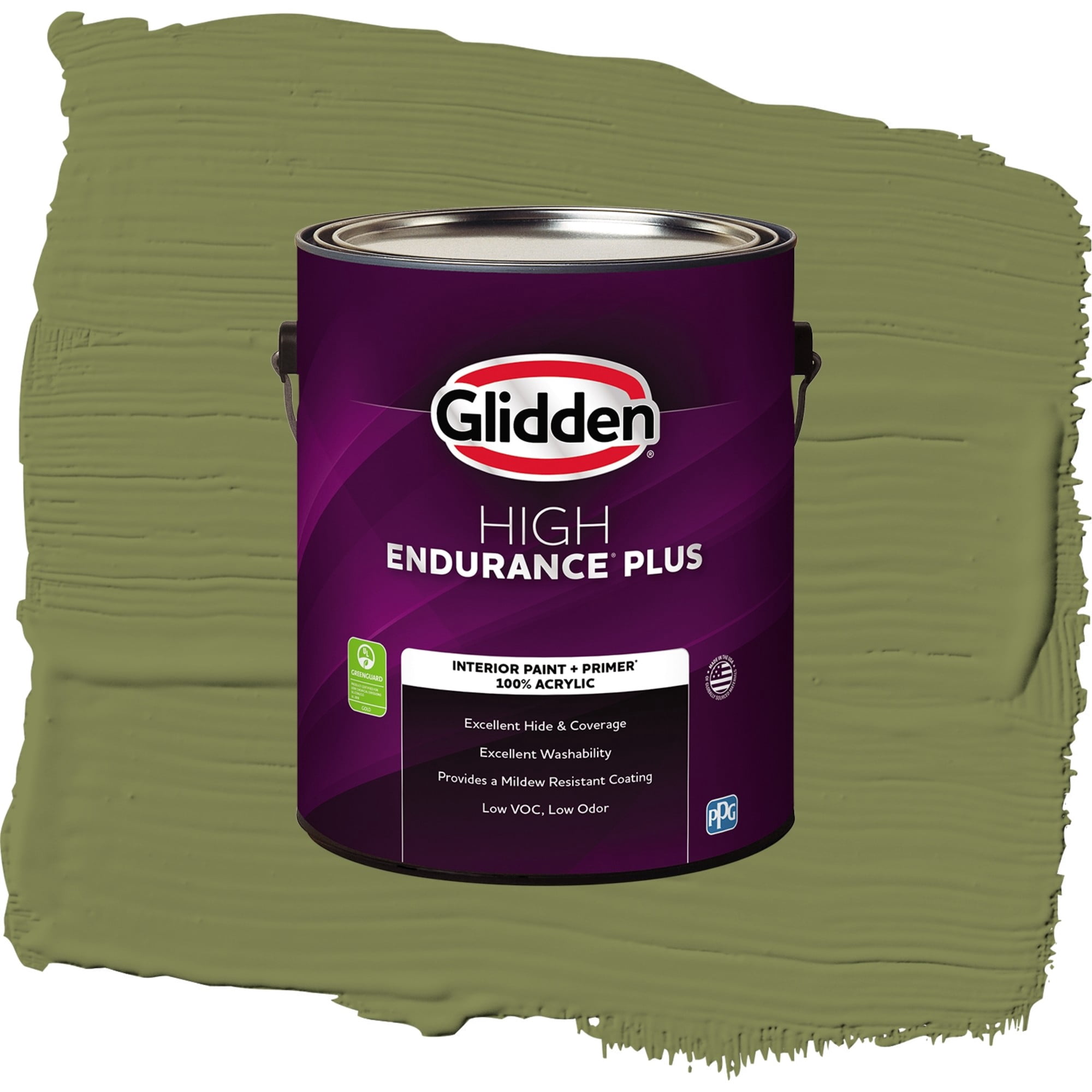 Glidden High Endurance Plus Oregano Eggshell Interior Paint and Primer, 1 Gallon