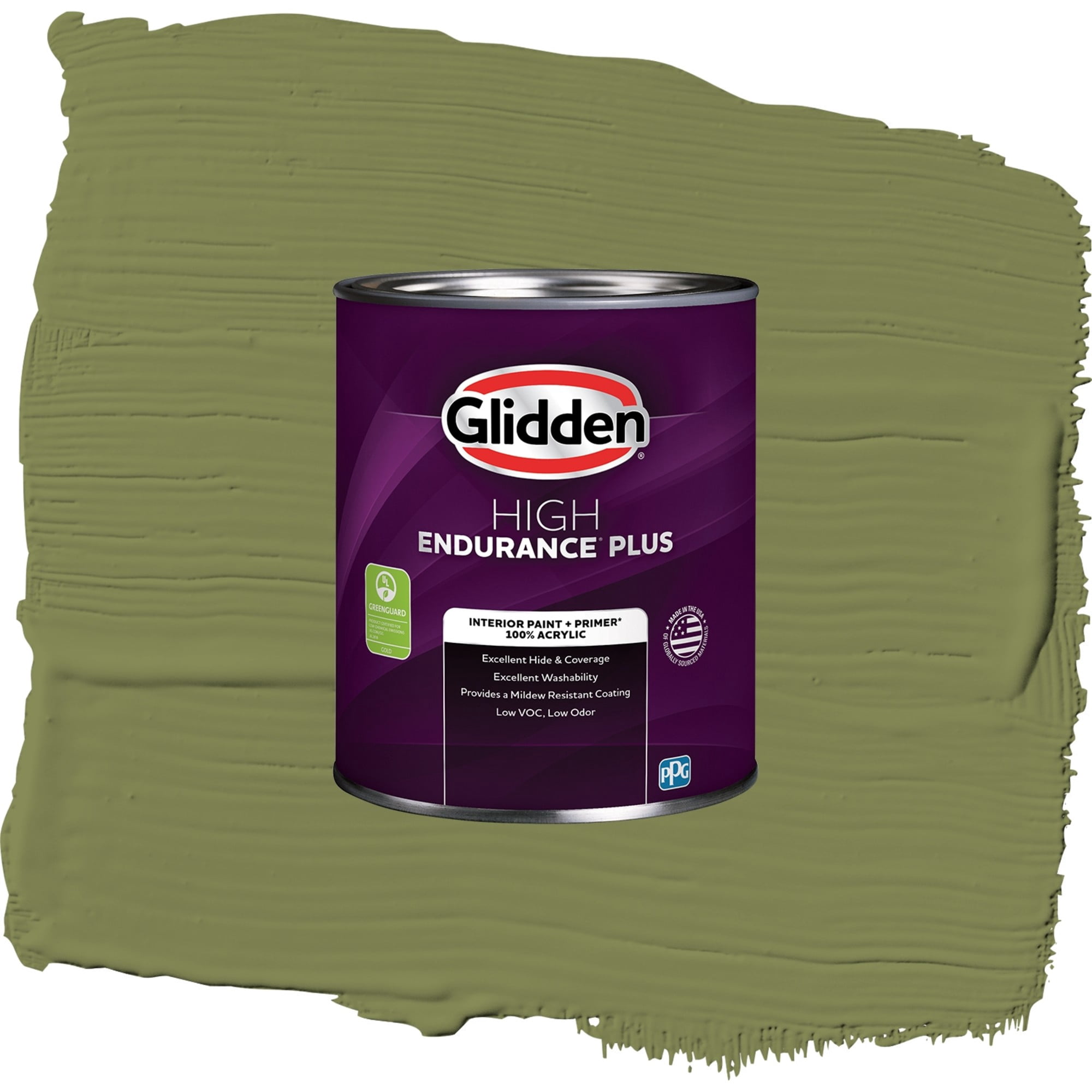 Glidden High Endurance Plus Oregano Semi Gloss Interior Paint and Primer, 1 Quart