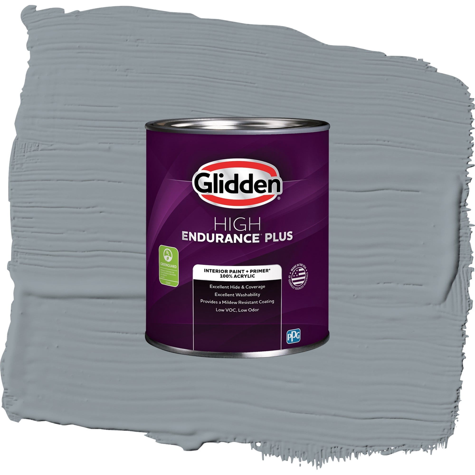 Glidden HEP Pachyderm Interior Paint + Primer Flat , 1 Quart