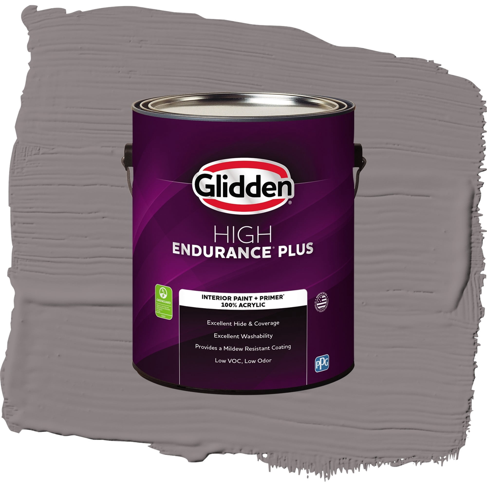 Glidden HEP Pewter Mug / Gray, Eggshell Interior Paint with Primer, 1 Gallon