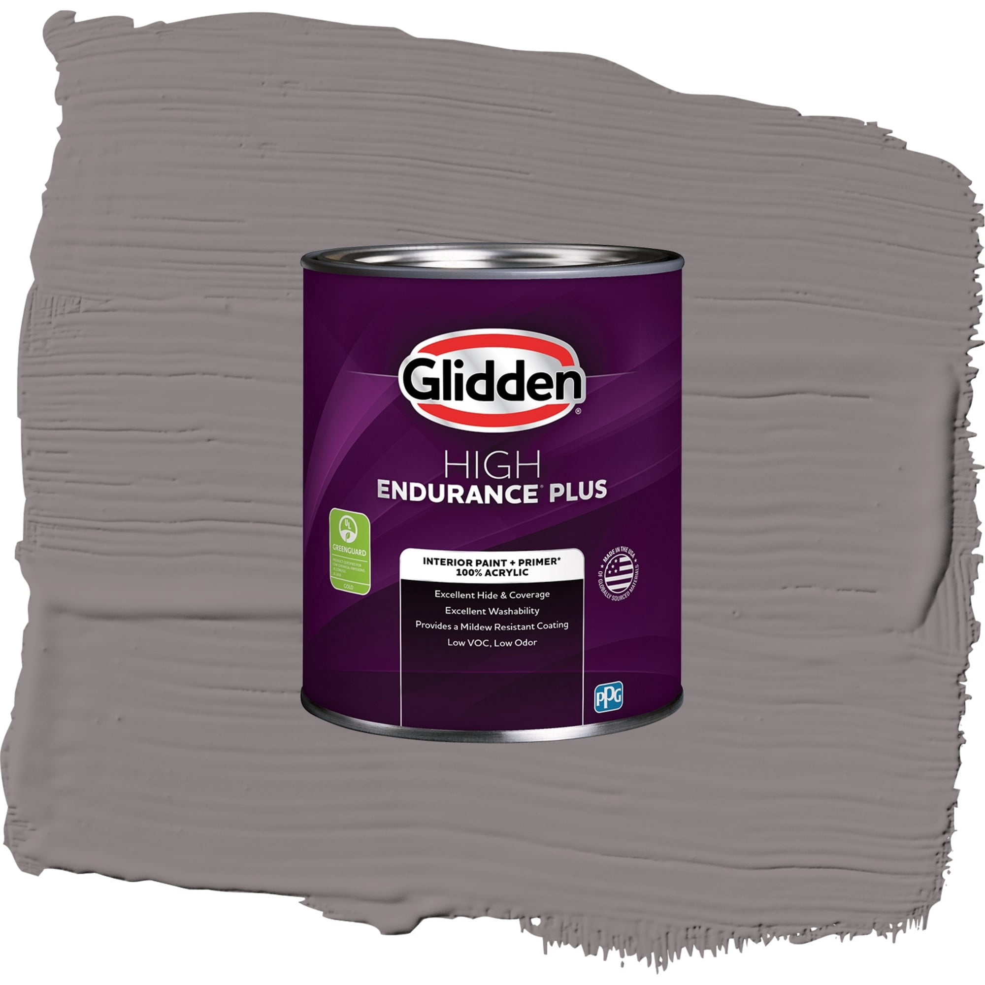 Glidden HEP Pewter Mug / Gray, Eggshell Interior Paint with Primer, 1 Quart