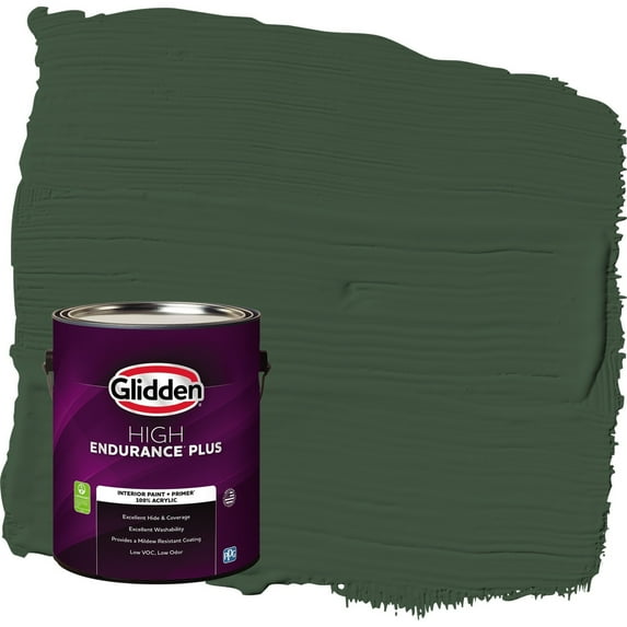 Glidden HEP Pine Forest / Green Eggshell Interior Paint with Primer, 1 Gallon