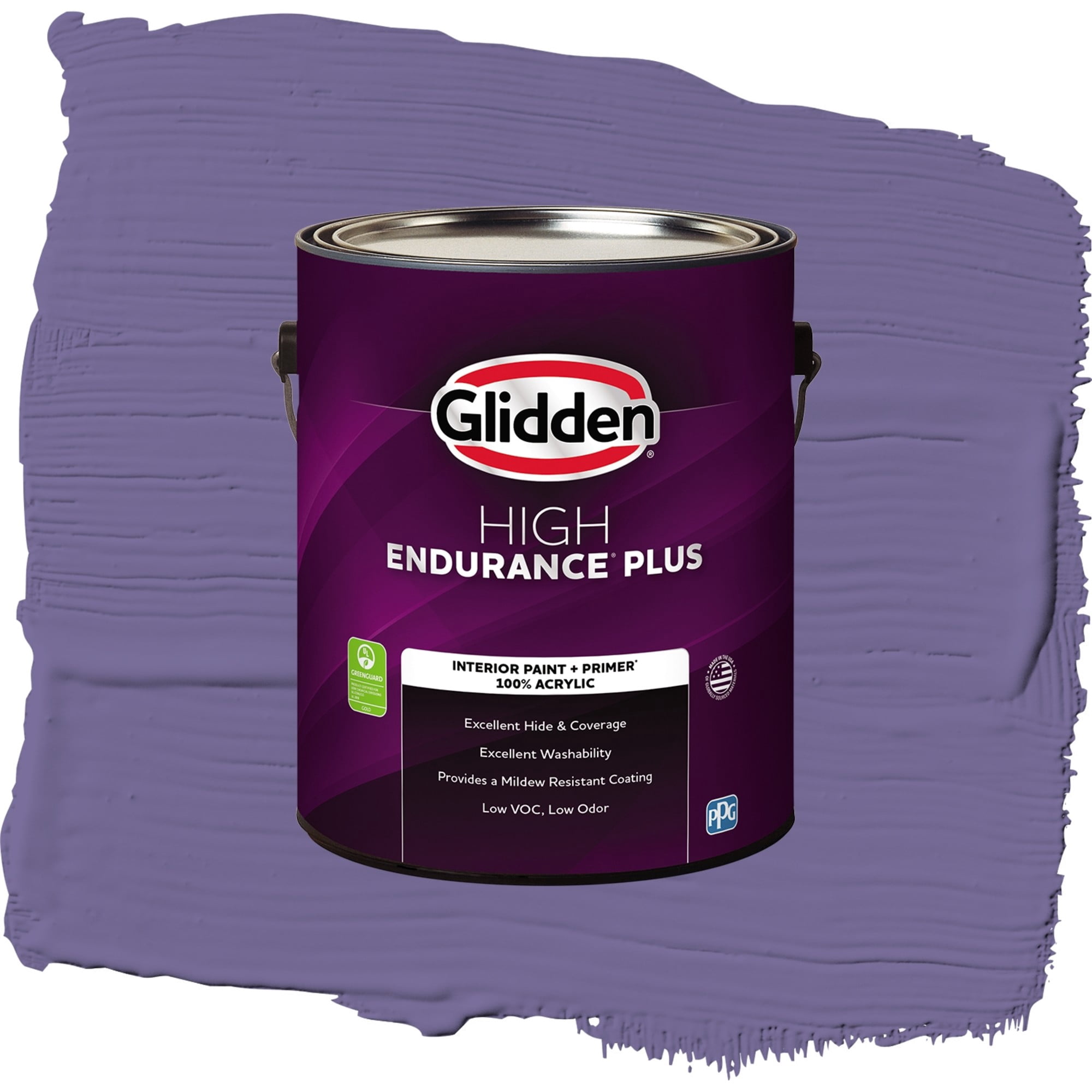 Glidden High Endurance Plus Purple Grapes Flat Interior Paint and Primer, 1 Gallon