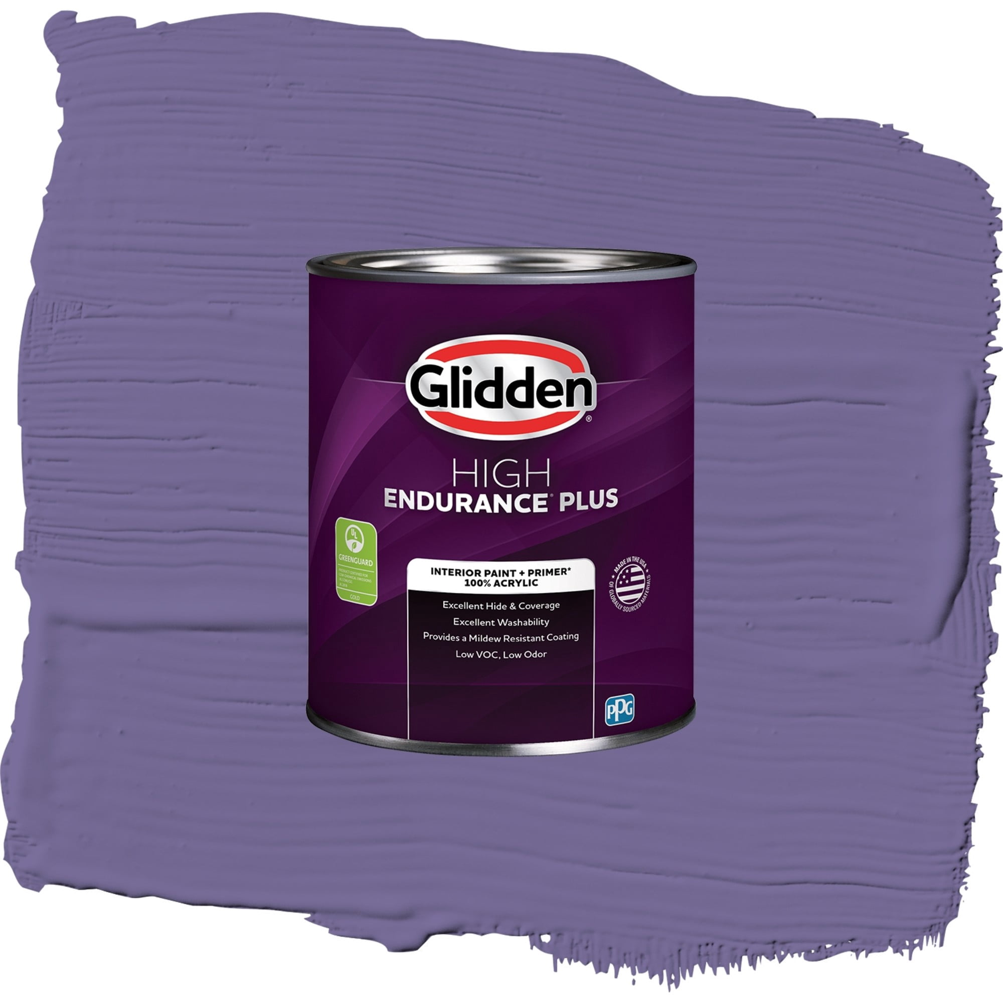 Glidden High Endurance Plus Purple Grapes Semi Gloss Interior Paint and Primer, 1 Quart