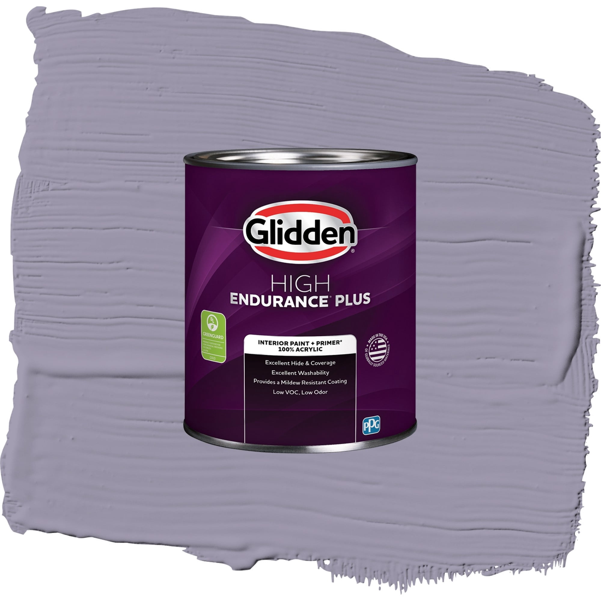 Glidden High Endurance Plus Purple Surf Flat Interior Paint and Primer, 1 Quart