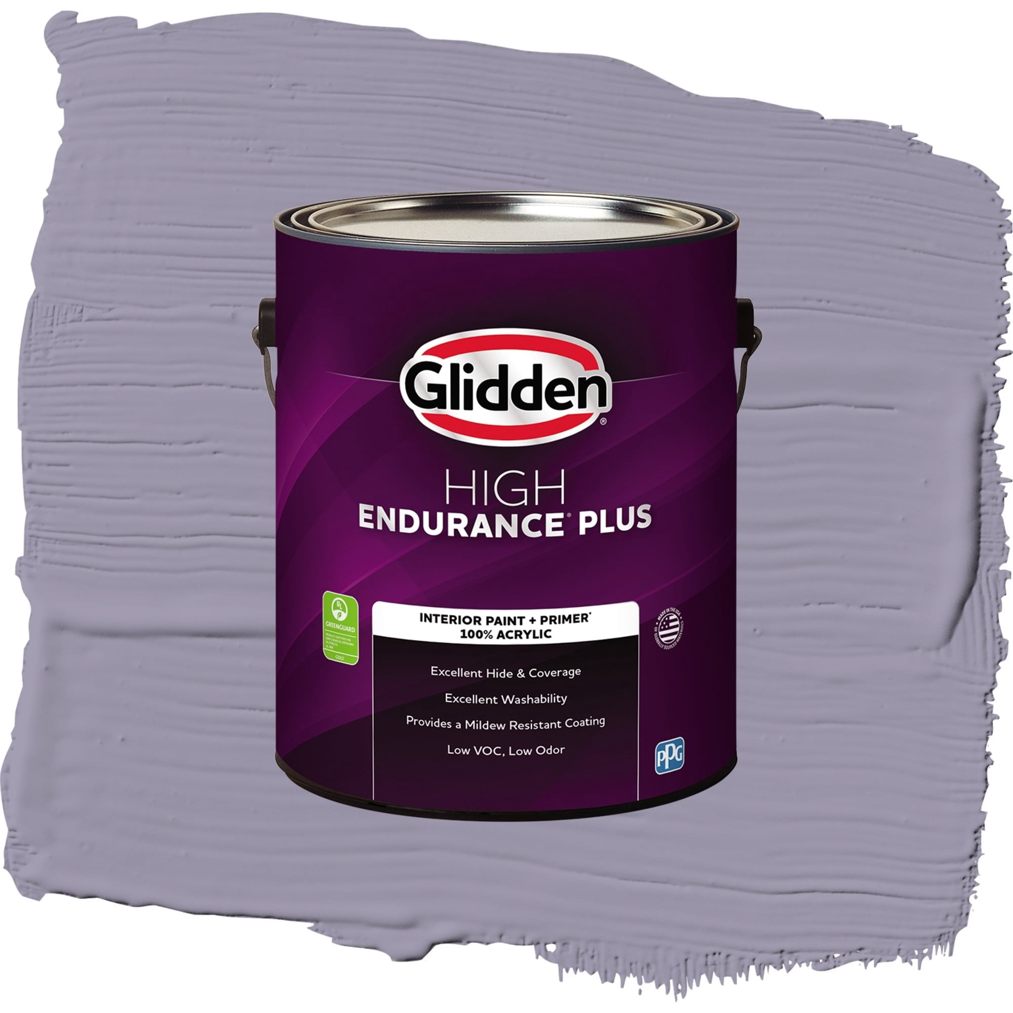 Glidden High Endurance Plus Purple Surf Semi Gloss Interior Paint and Primer, 1 Gallon