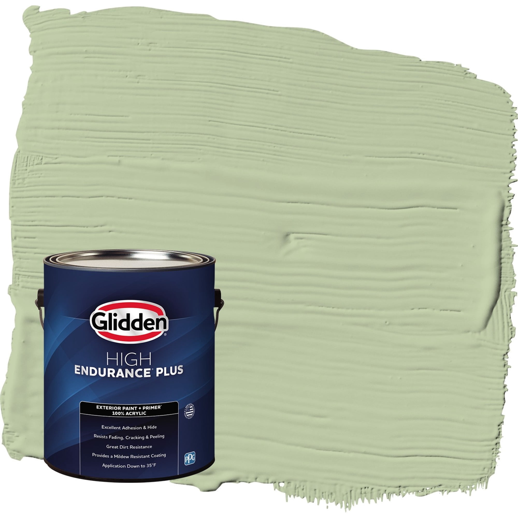 Glidden HEP Quaking Grass / Green Flat Exterior Paint with Primer, 1 Gallon