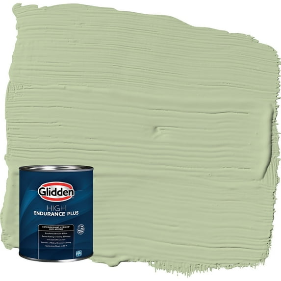 Glidden HEP Quaking Grass / Green Satin Exterior Paint with Primer, 1 Quart