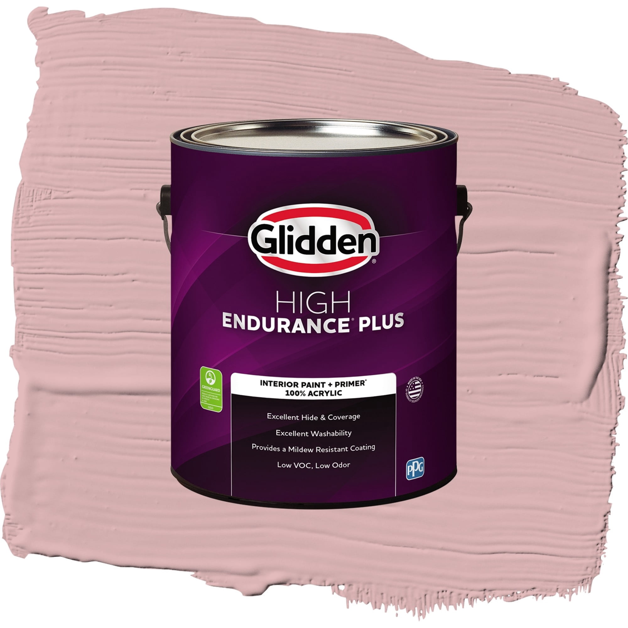 Glidden High Endurance Plus Radiant Rouge Eggshell Interior Paint and Primer, 1 Gallon
