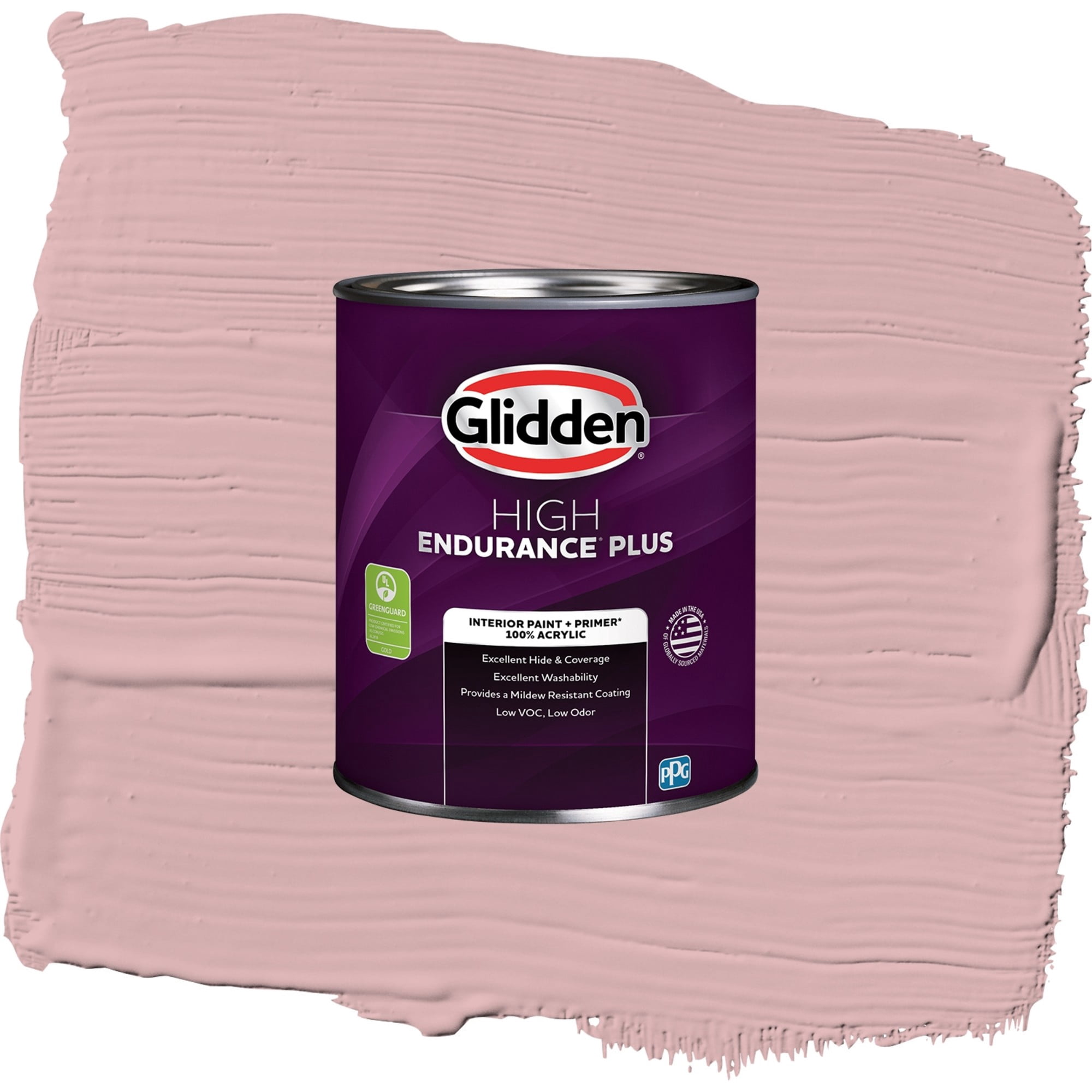 Glidden High Endurance Plus Radiant Rouge Eggshell Interior Paint and Primer, 1 Quart