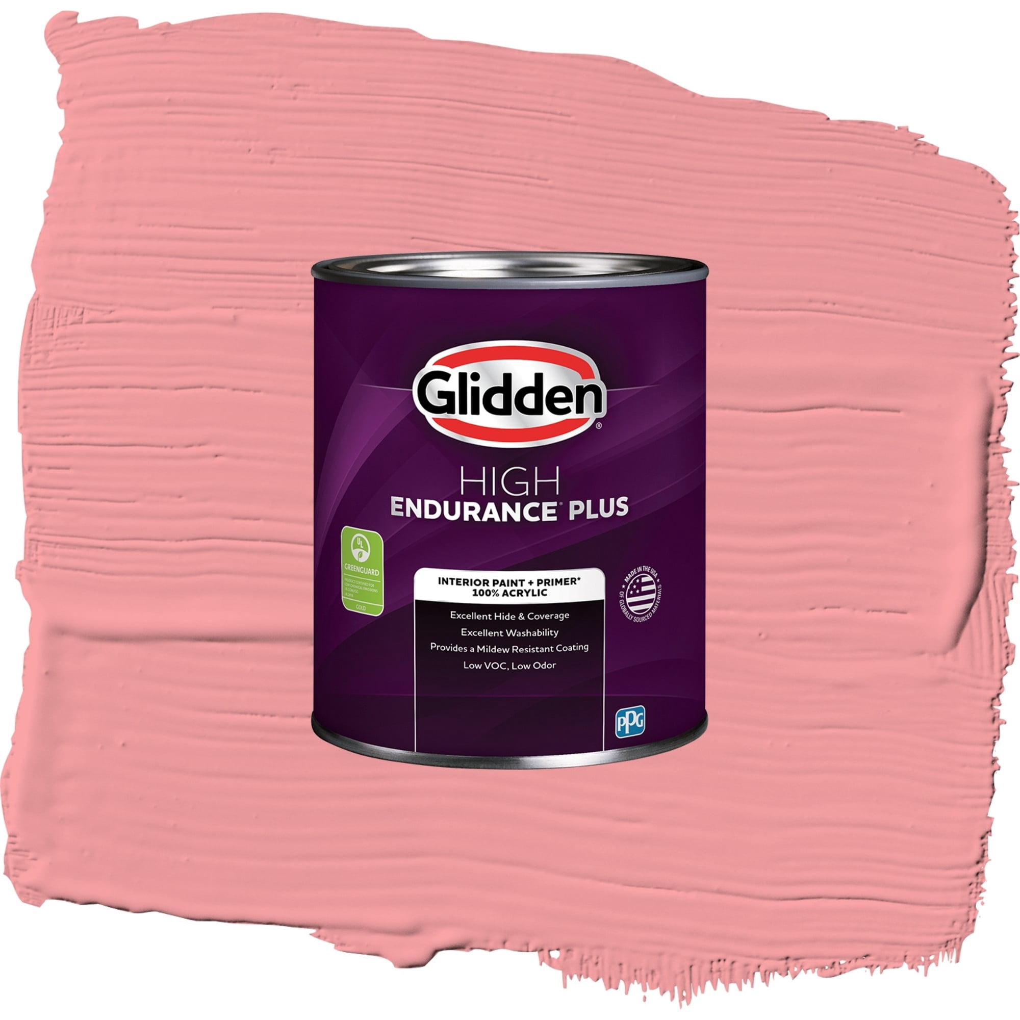 Glidden High Endurance Plus River Rouge Flat Interior Paint and Primer, 1 Quart