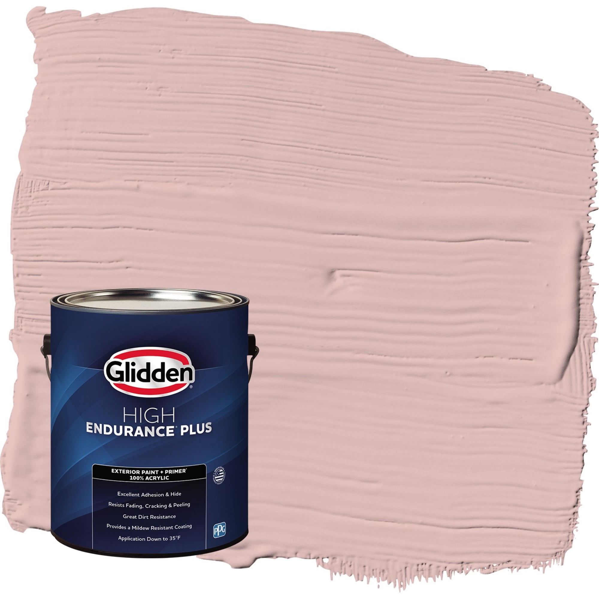 Glidden HEP Rose Hip / Pink Flat Exterior Paint with Primer, 1 Gallon