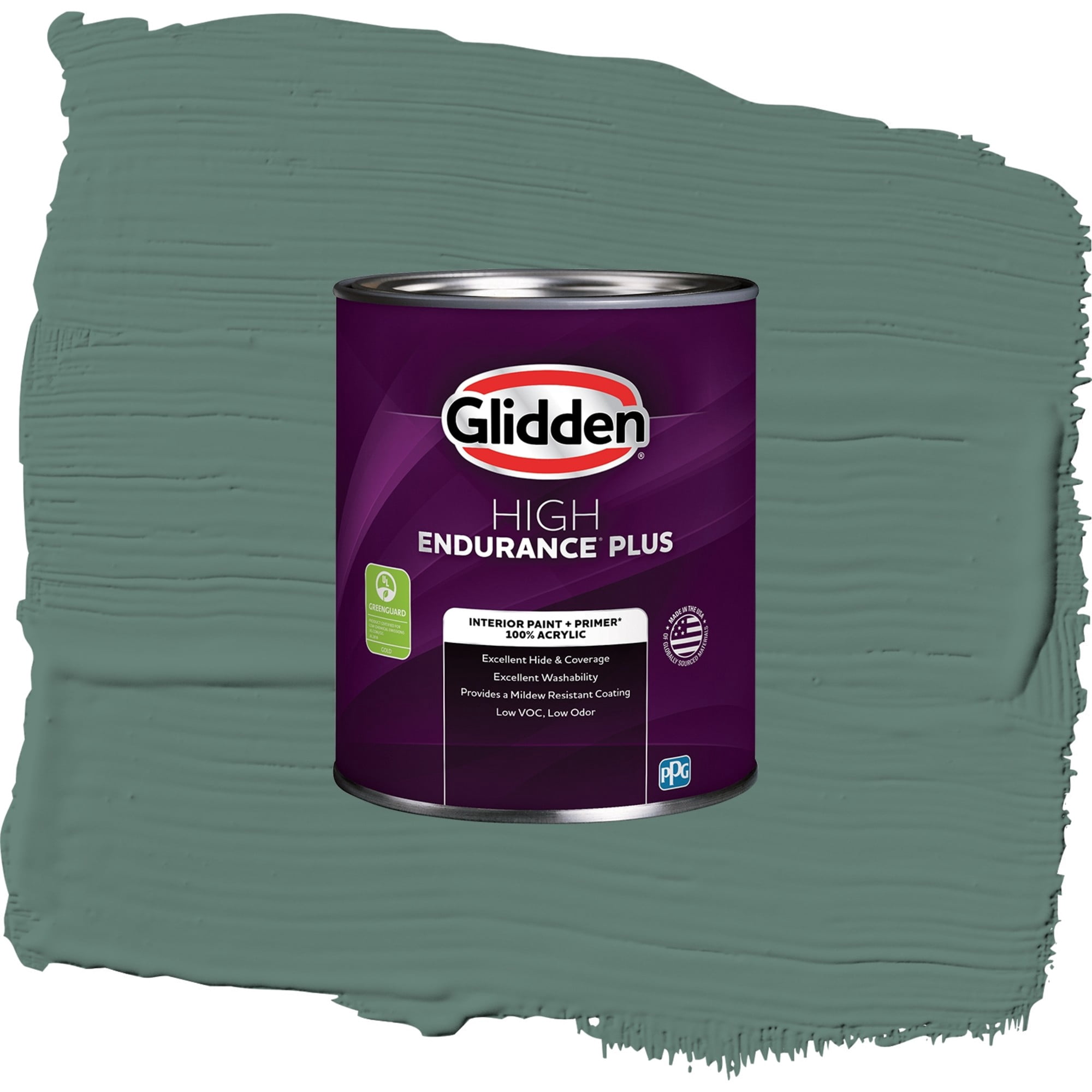 Glidden High Endurance Plus Salal Leaves Flat Interior Paint and Primer, 1 Quart