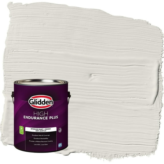 Glidden HEP Shark / Beige Flat Interior Paint with Primer, 1 Gallon