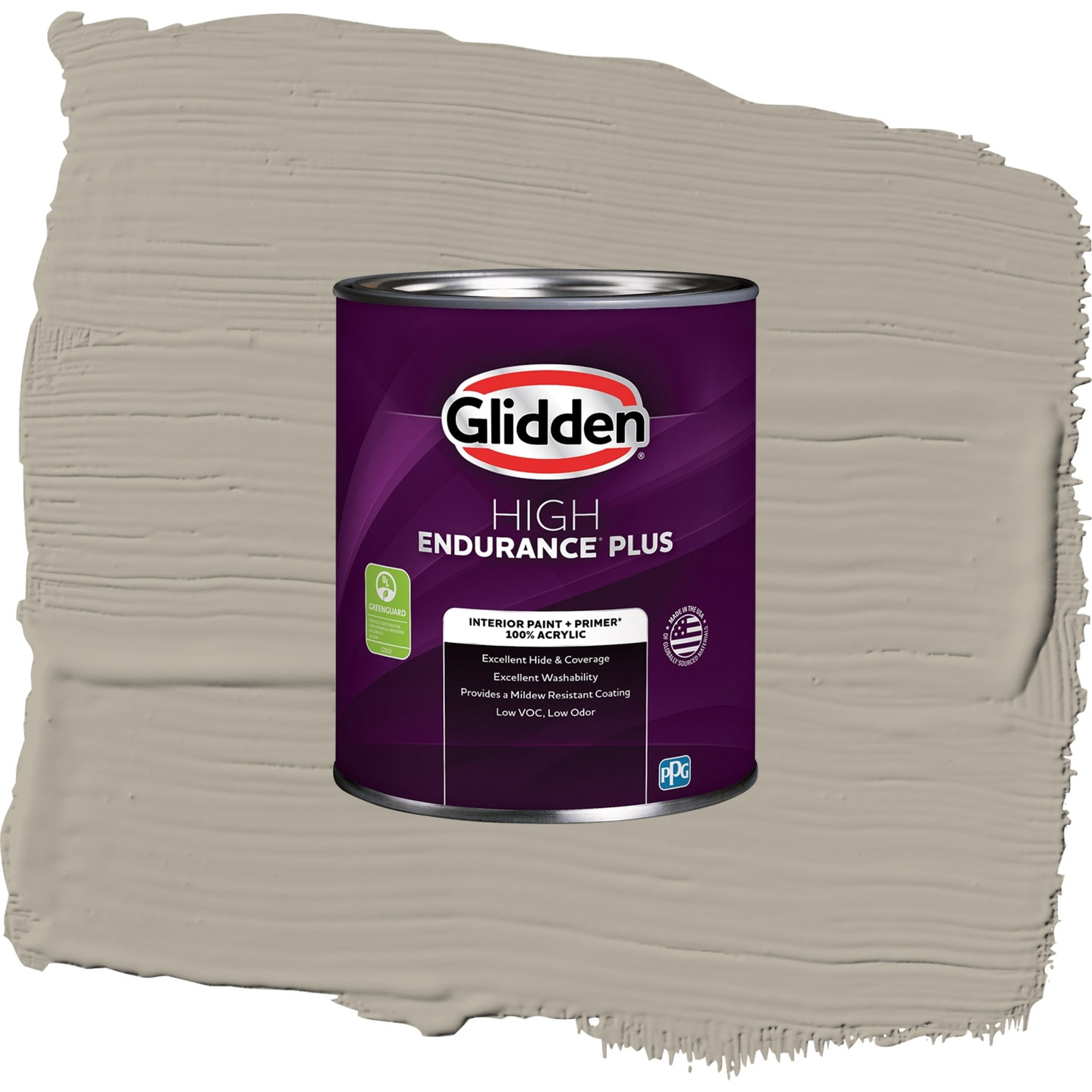 Glidden HEP Sharkskin / Gray, Eggshell Interior Paint with Primer, 1 Quart