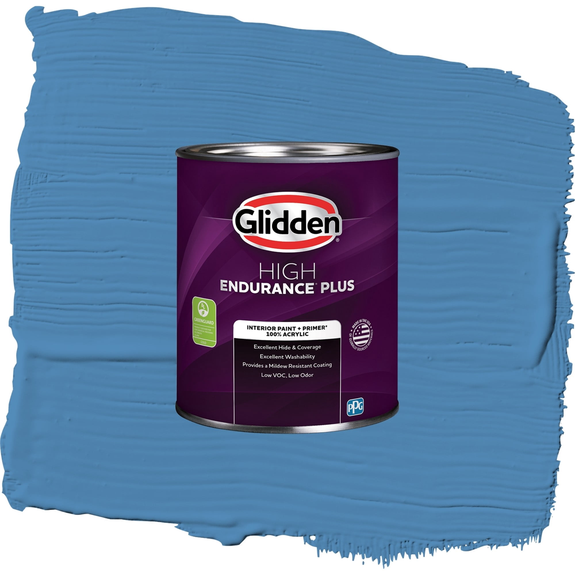 Glidden High Endurance Plus Ship's Harbor Eggshell Interior Paint and Primer, 1 Quart