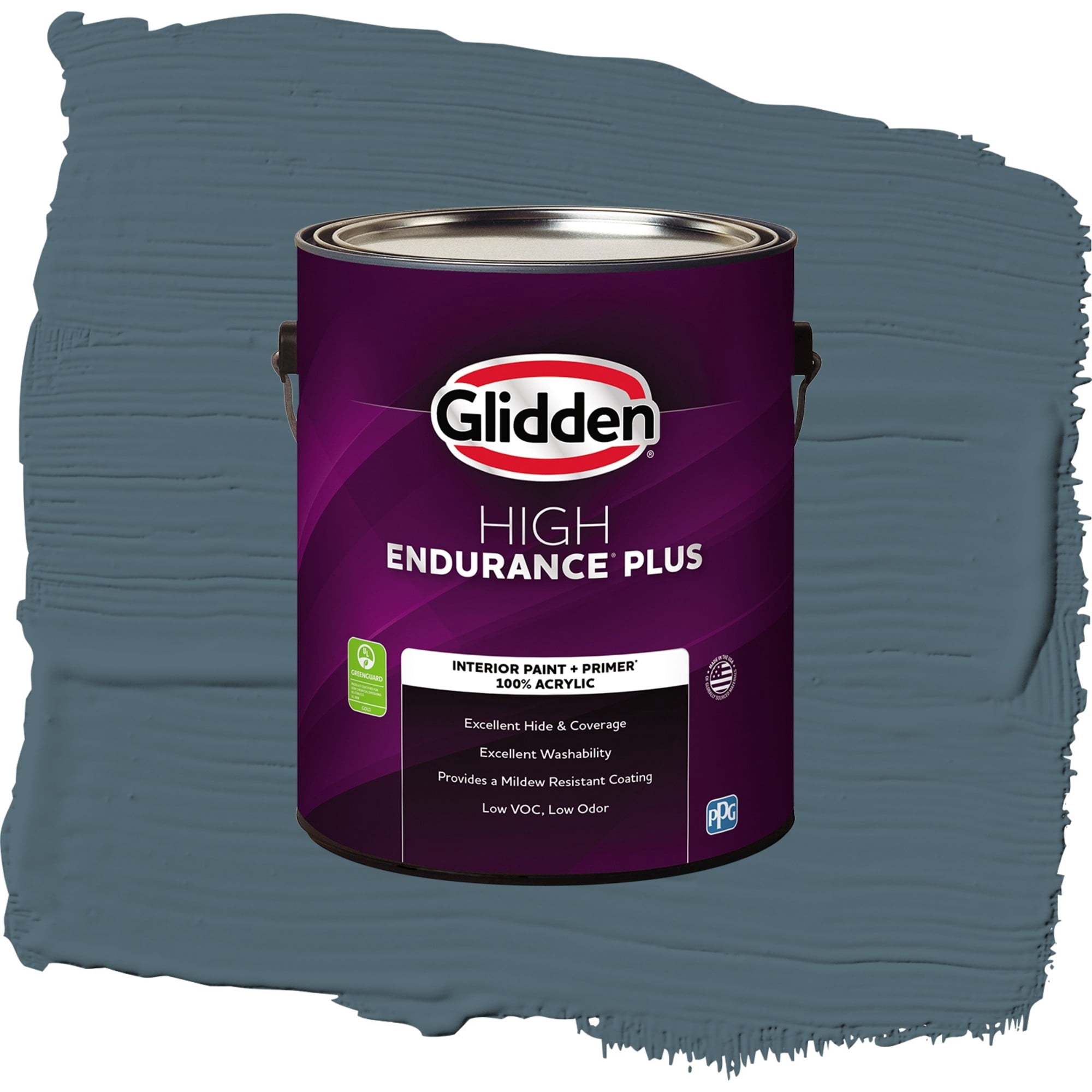 Glidden High Endurance Plus Silent Night Flat Interior Paint and Primer, 1 Gallon