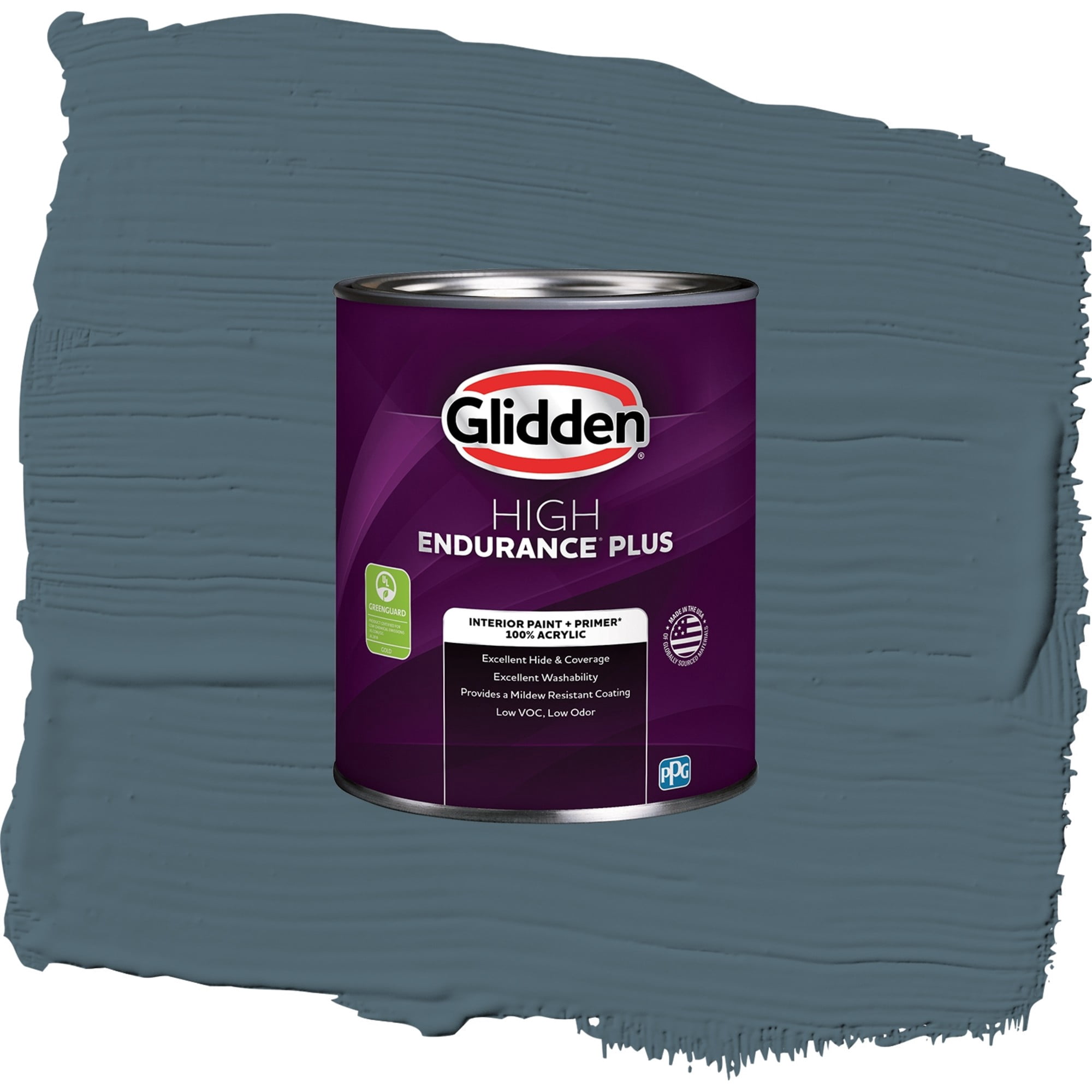 Glidden High Endurance Plus Silent Night Semi Gloss Interior Paint and Primer, 1 Quart